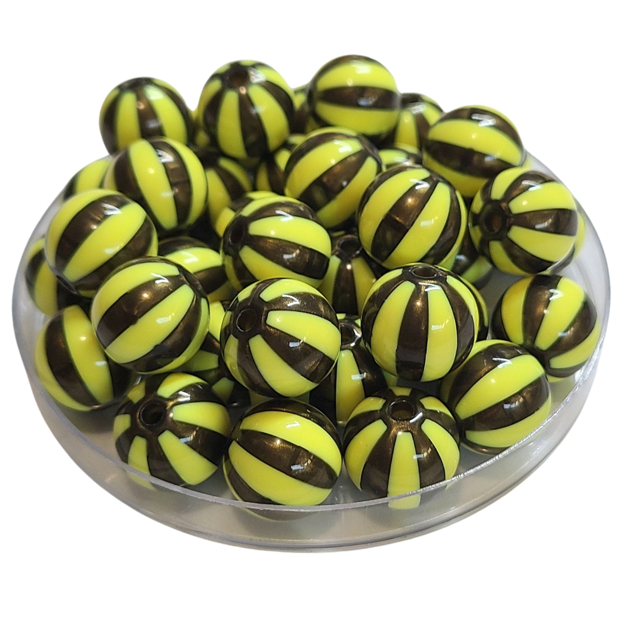 ARTSHOP Boules 16MM 416 Perle Acrylique Citron Noir x10