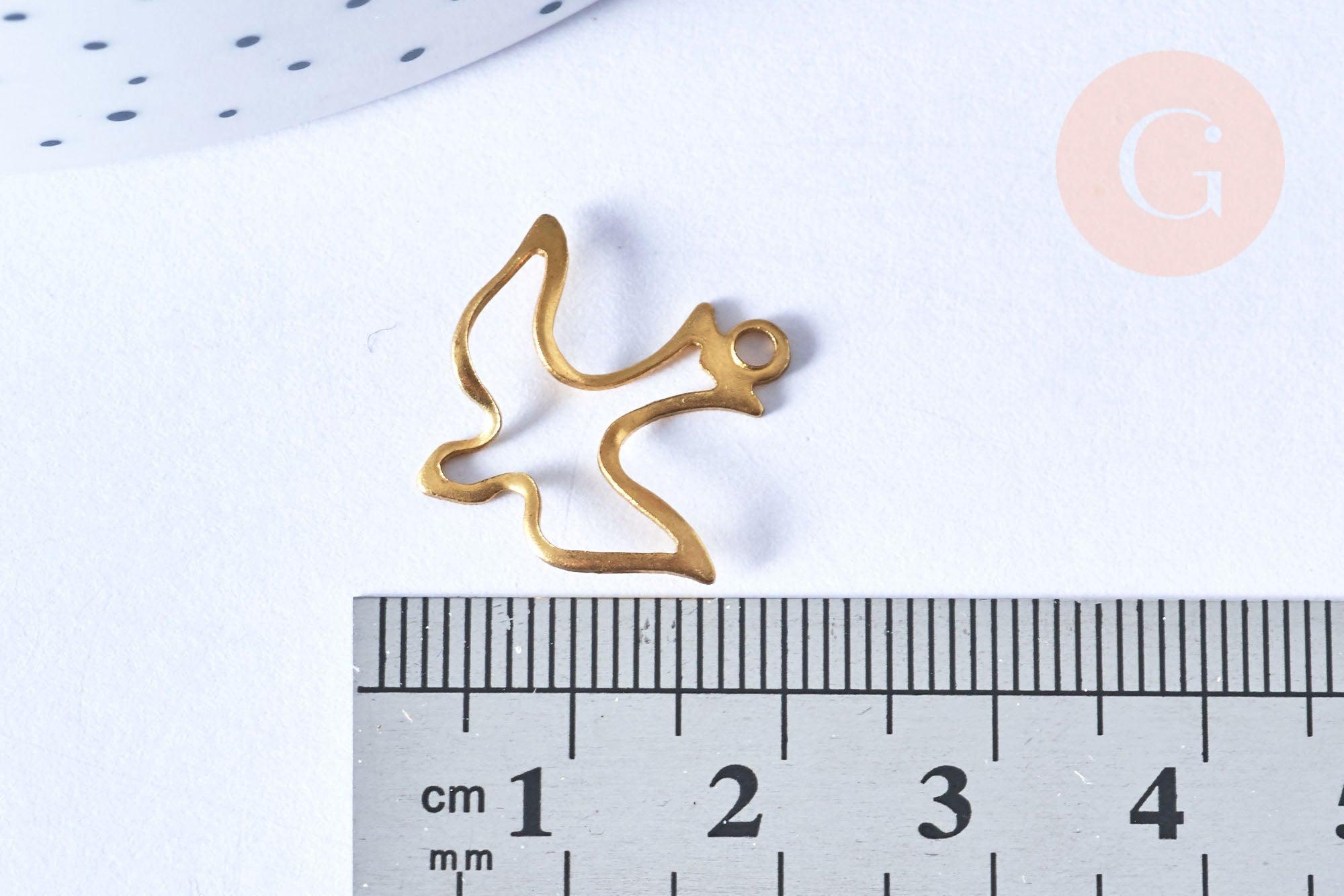 Gingerlily Pendentifs G6519 pendentif oiseau laiton brut x2