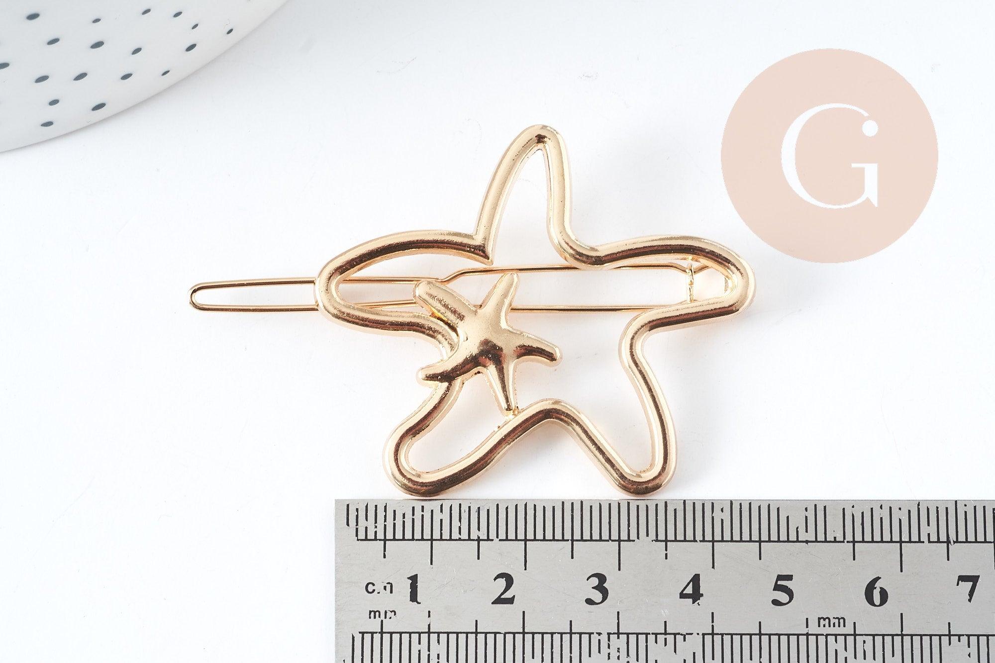Gingerlily Accessoires Support barrette G9097 étoiles dorée 48mm x1
