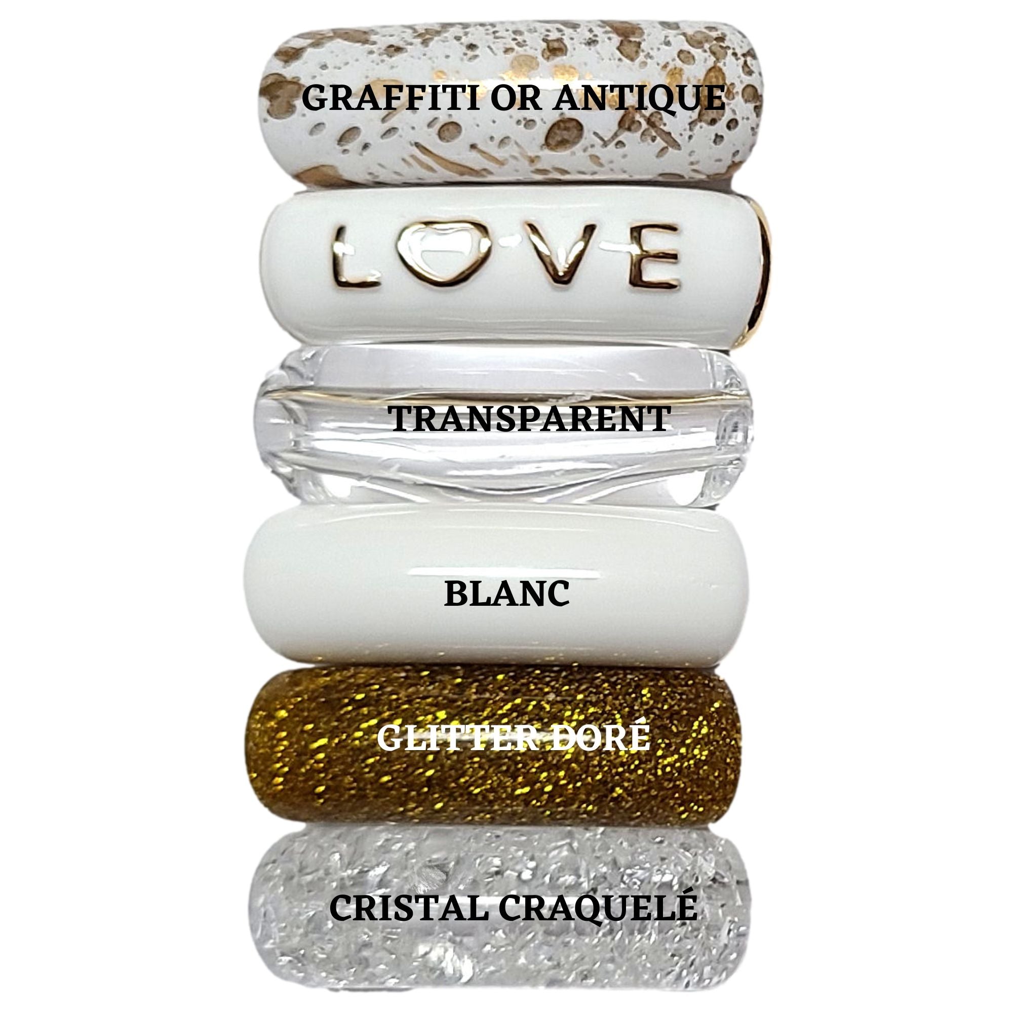ARTSHOP Camaïeu 127 Lot 6 tubes Love blanc 12mm