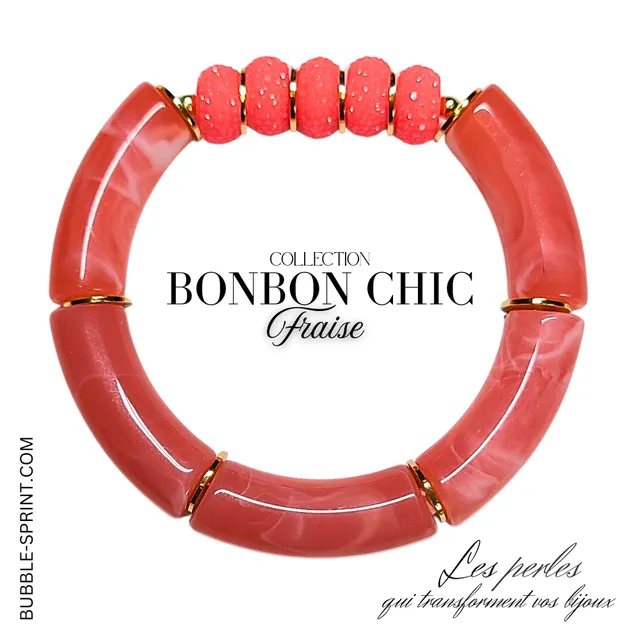 ARTSHOP Bonbon Chic bracelet fraise kit à faire 5,5cm