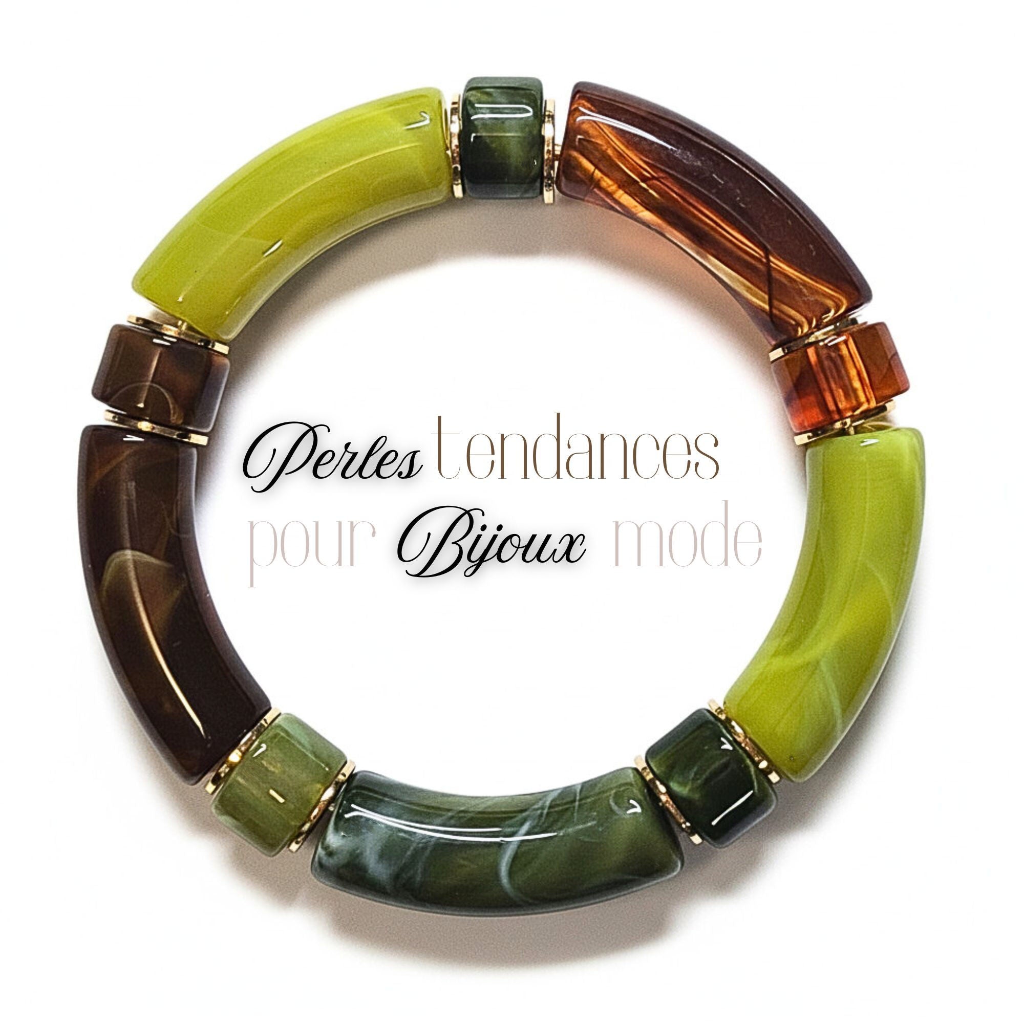 ARTSHOP 1/4 de tubes n°17 perle cylindre noir marbré x6