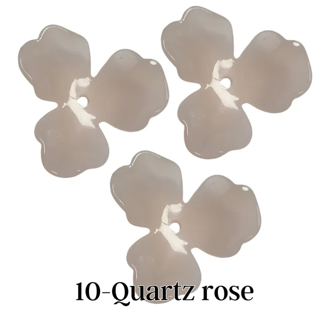 ARTSHOP Flower Power 10 Fleur Orchidée Quartz Rose 40mm x1
