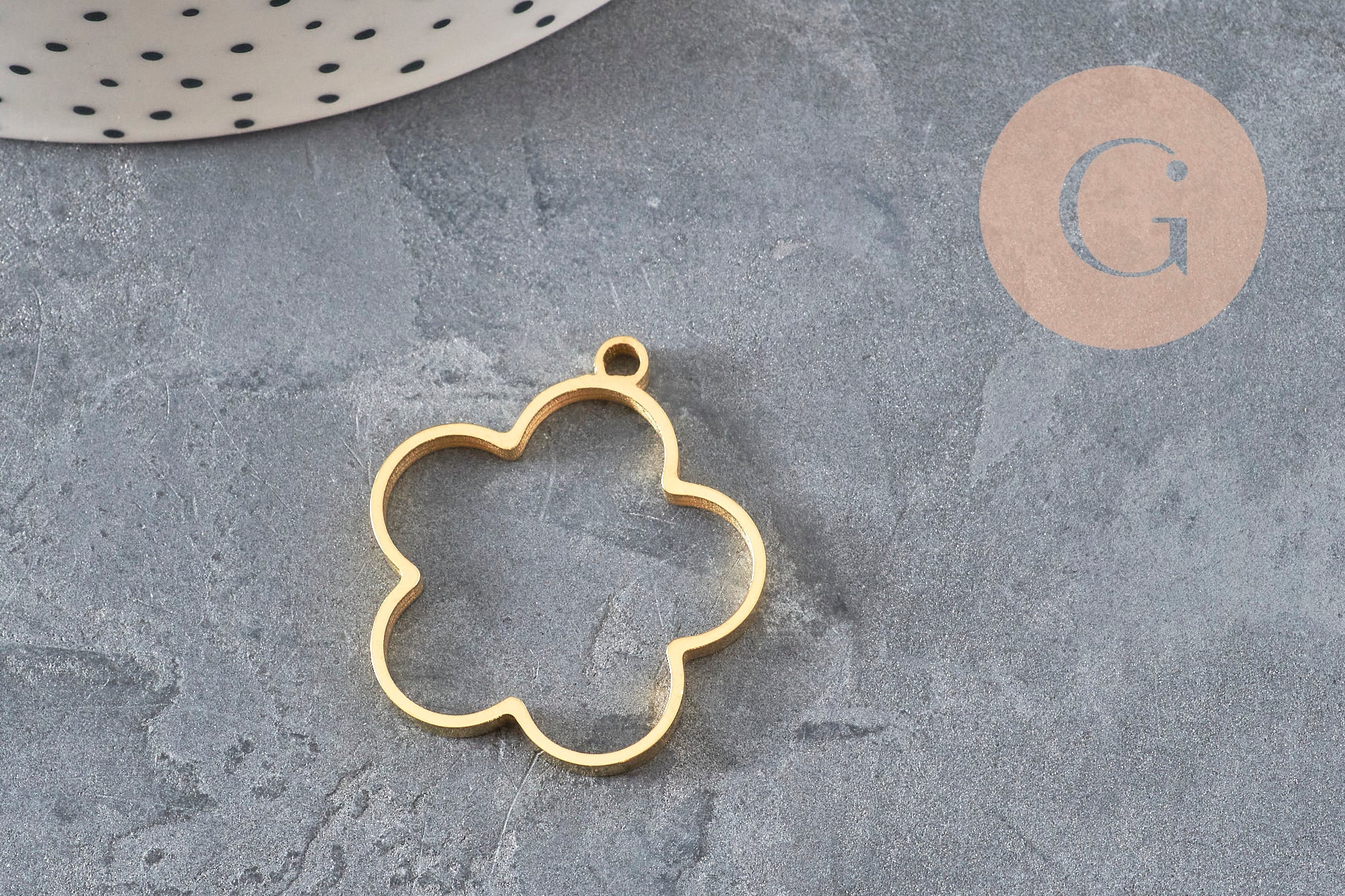 Gingerlily Pendentifs G11247 pendentif goutte doré 32 mm