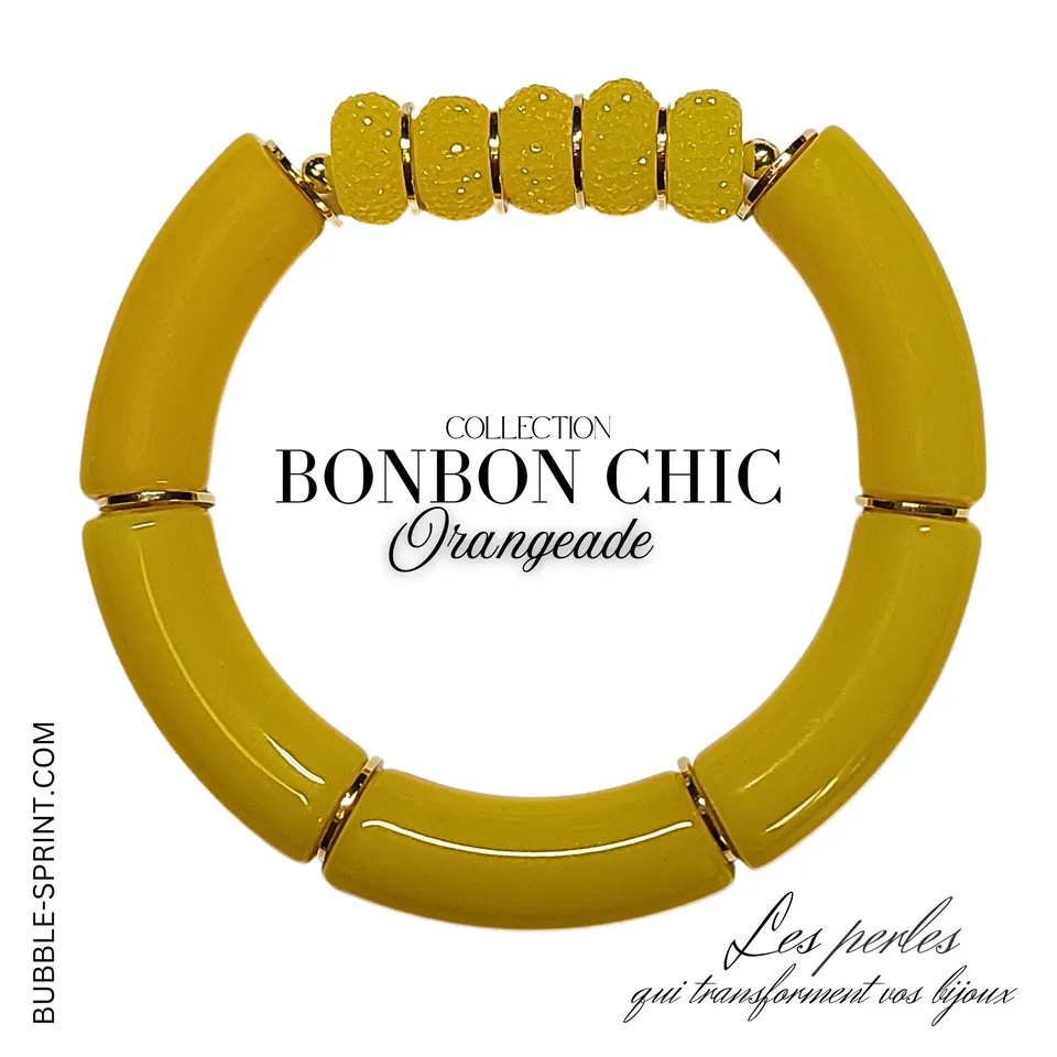 ARTSHOP Bonbon Chic bracelet Orangeade kit ou monté 12mm