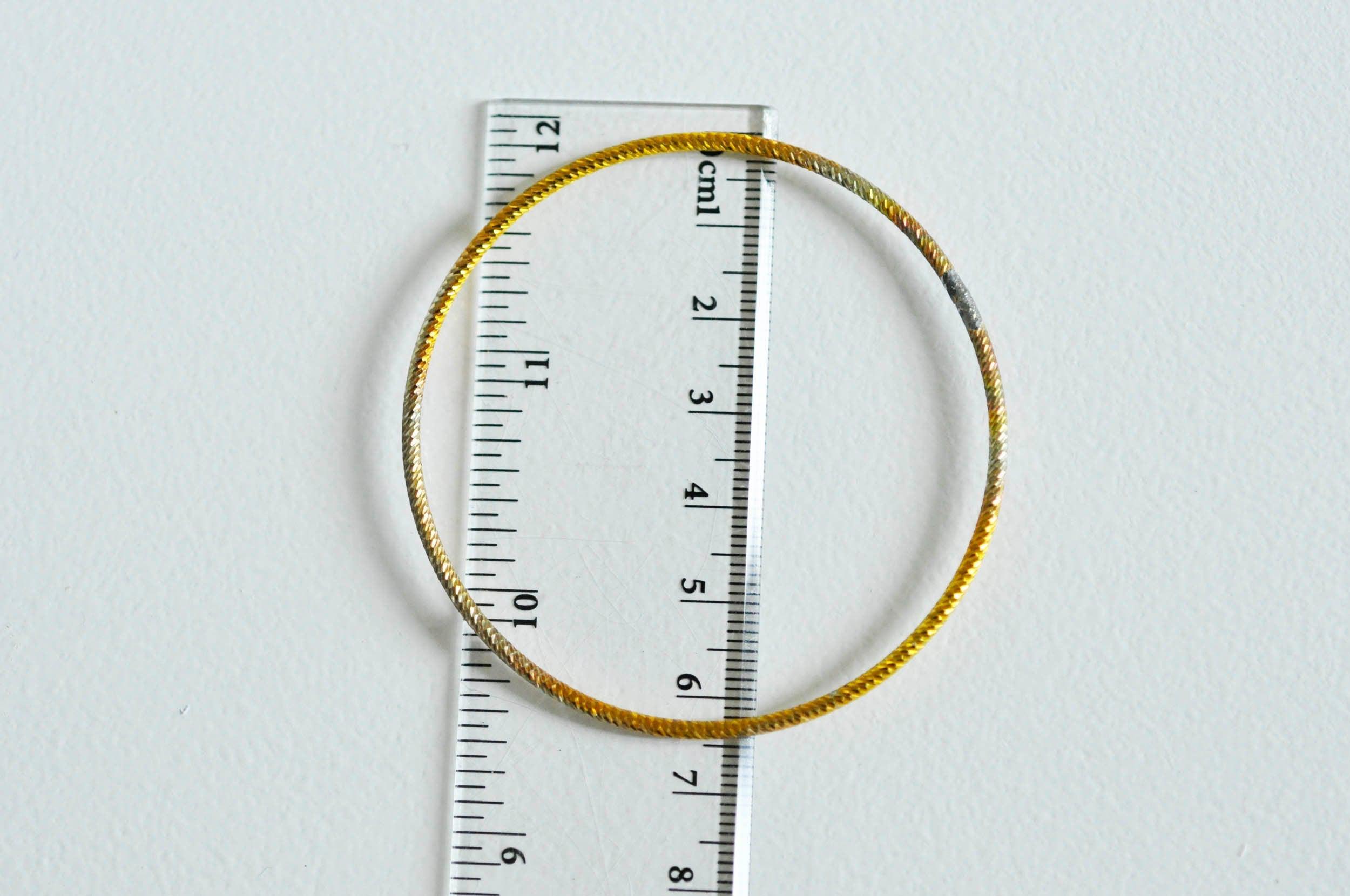 Gingerlily Bracelet jonc torsadé laiton brut 60mm x1