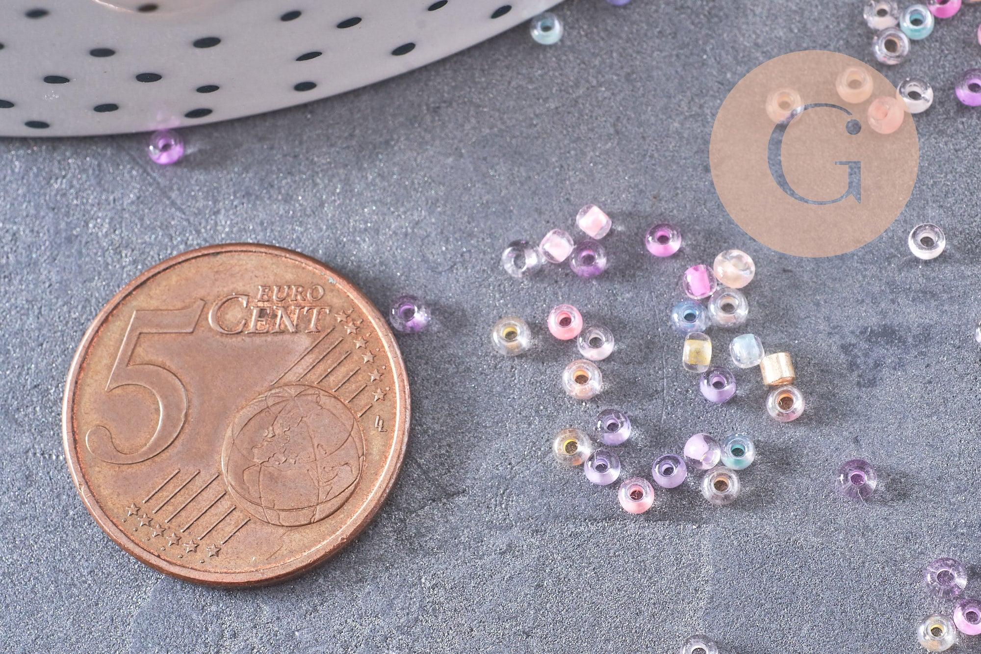 Gingerlily Perles rocaille G10398 pastel 2mm verre x10gr