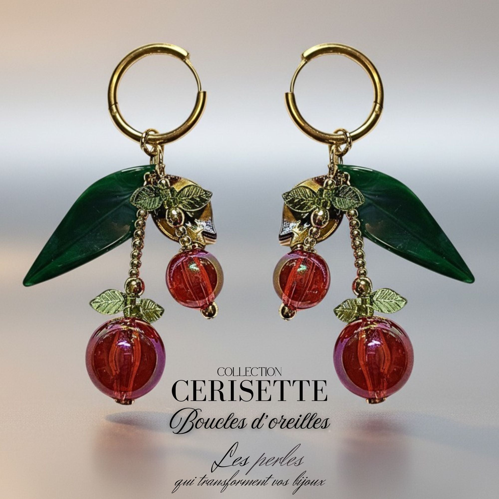 ARTSHOP CREOLES Cerisette kit boucles d'oreilles créoles 7 cm