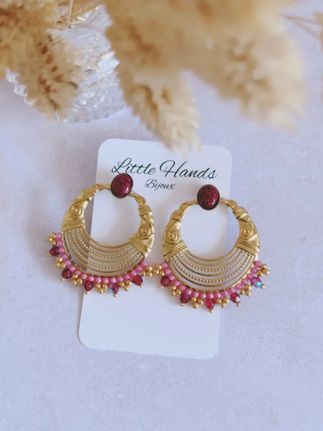 Little Hands Bijoux Sienna Pink melba boucles d'oreilles