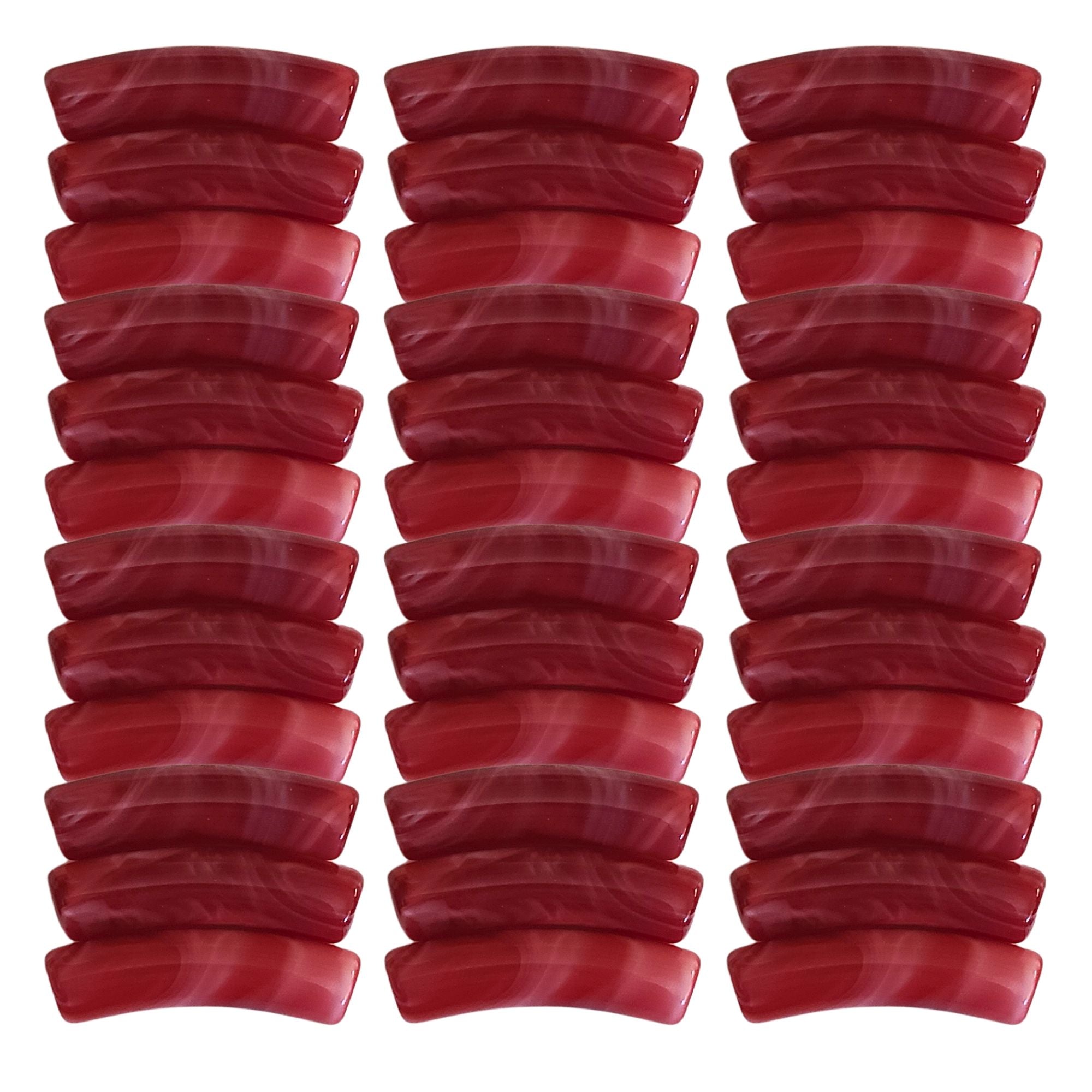 ARTSHOP Tiny Tubes 53 tube incurvé bordeaux marbré 5mm x10