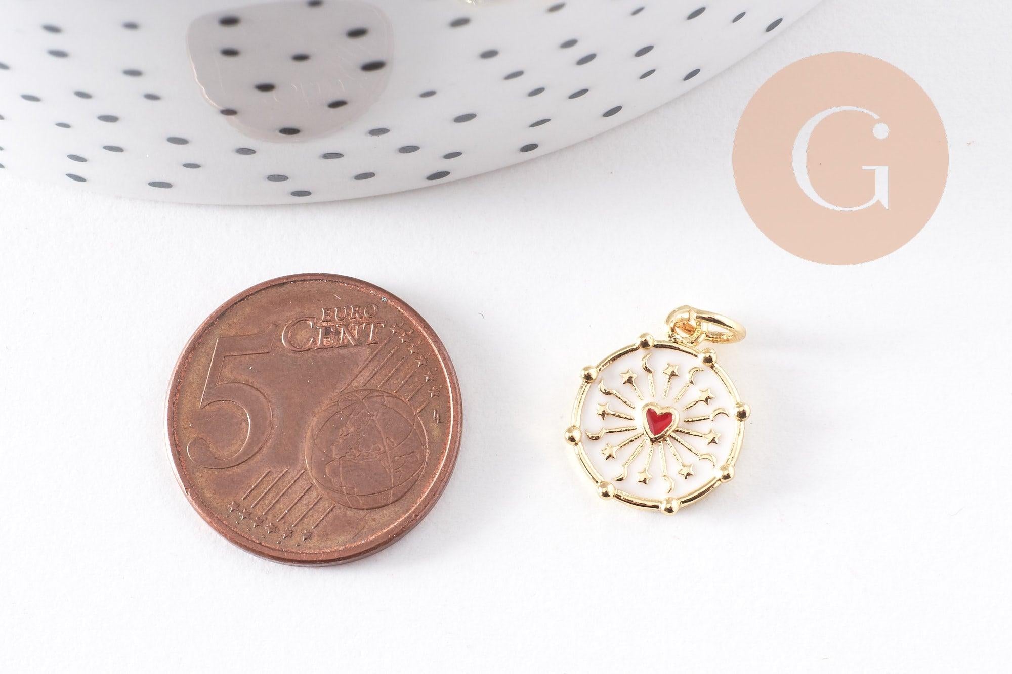 Gingerlily Pendentifs G10169 pendentif médaille coeur sacré 15mm x1
