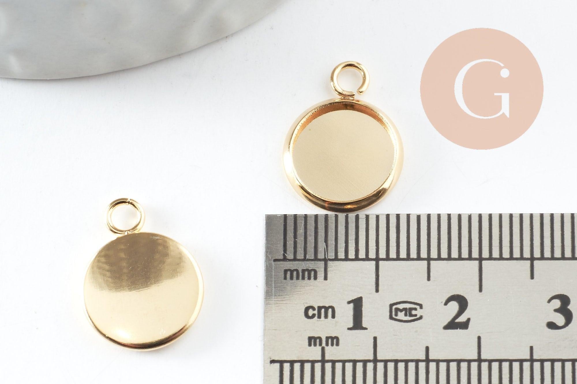 Gingerlily Support cabochon G10555 pendentif acier doré 10mm