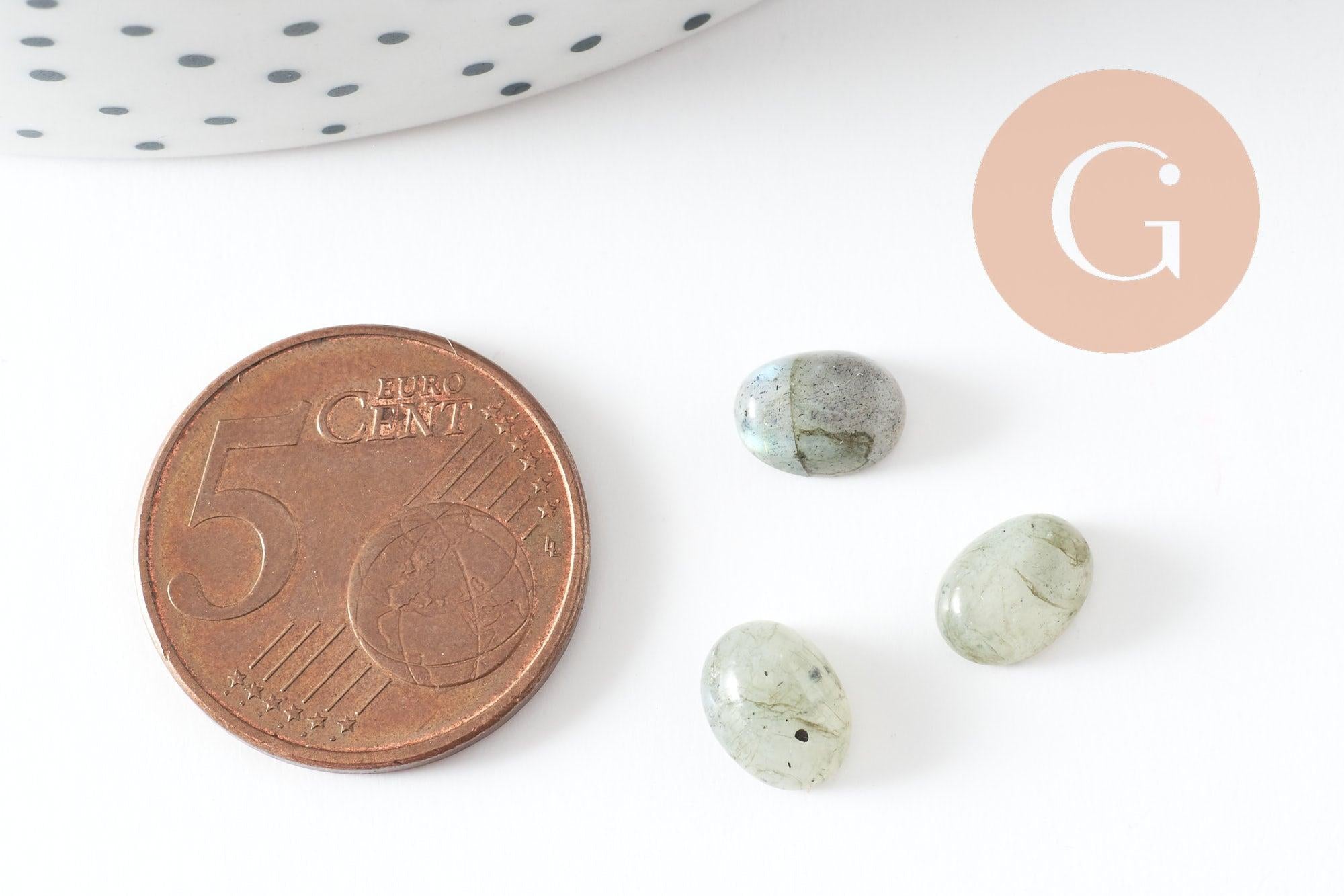 Gingerlily Pierres G10176 cabochon labradorite ovale 8x6 mm