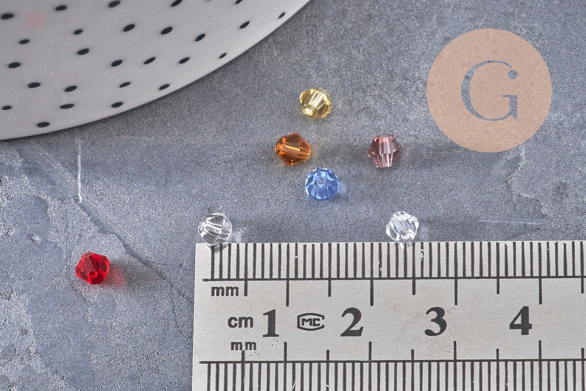 Gingerlily Perles G2801 perles bicônes cristal multicolore 3mm x20