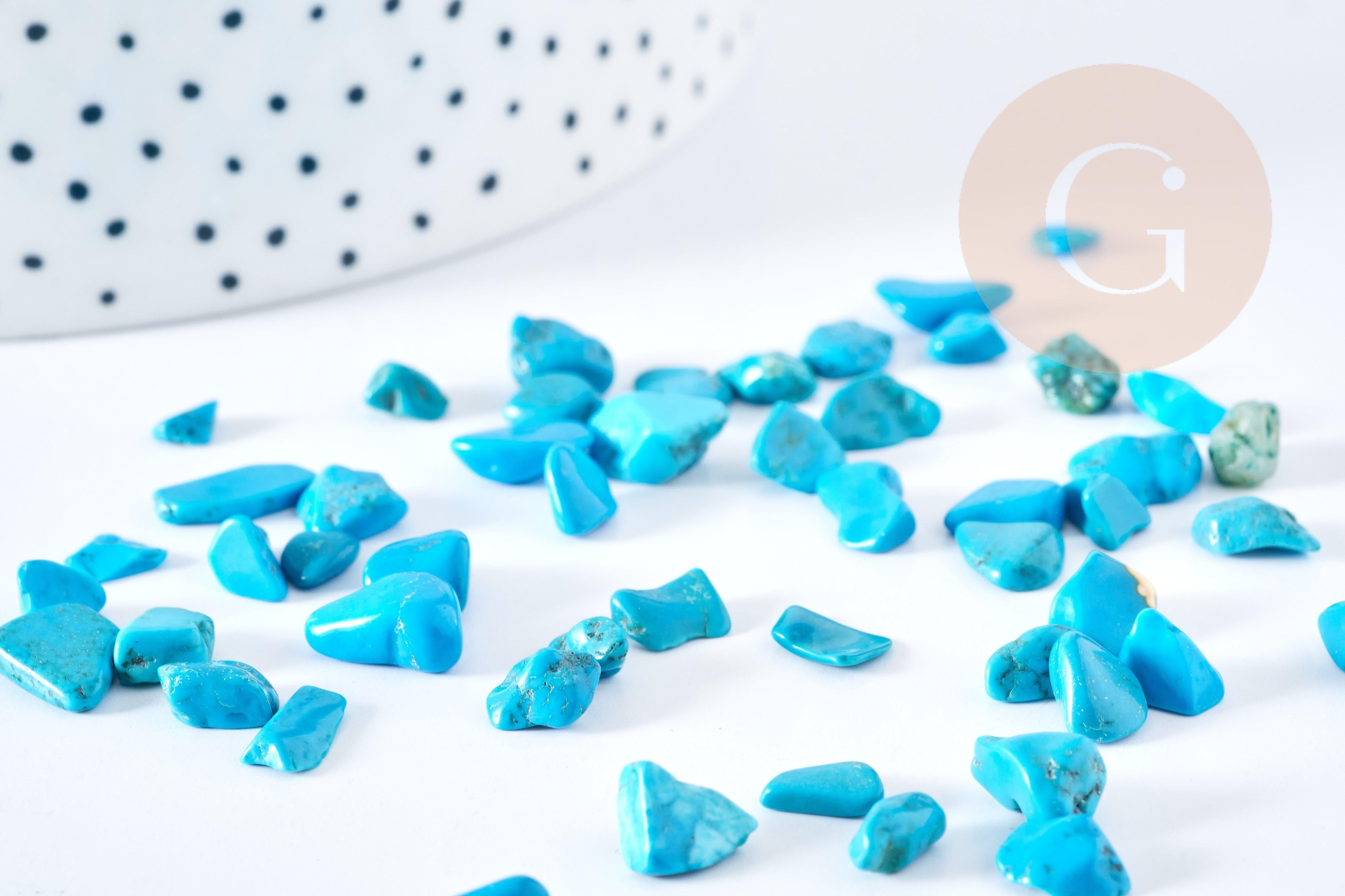 Gingerlily Pierres Howlite turquoise chips 5-10mm 20g