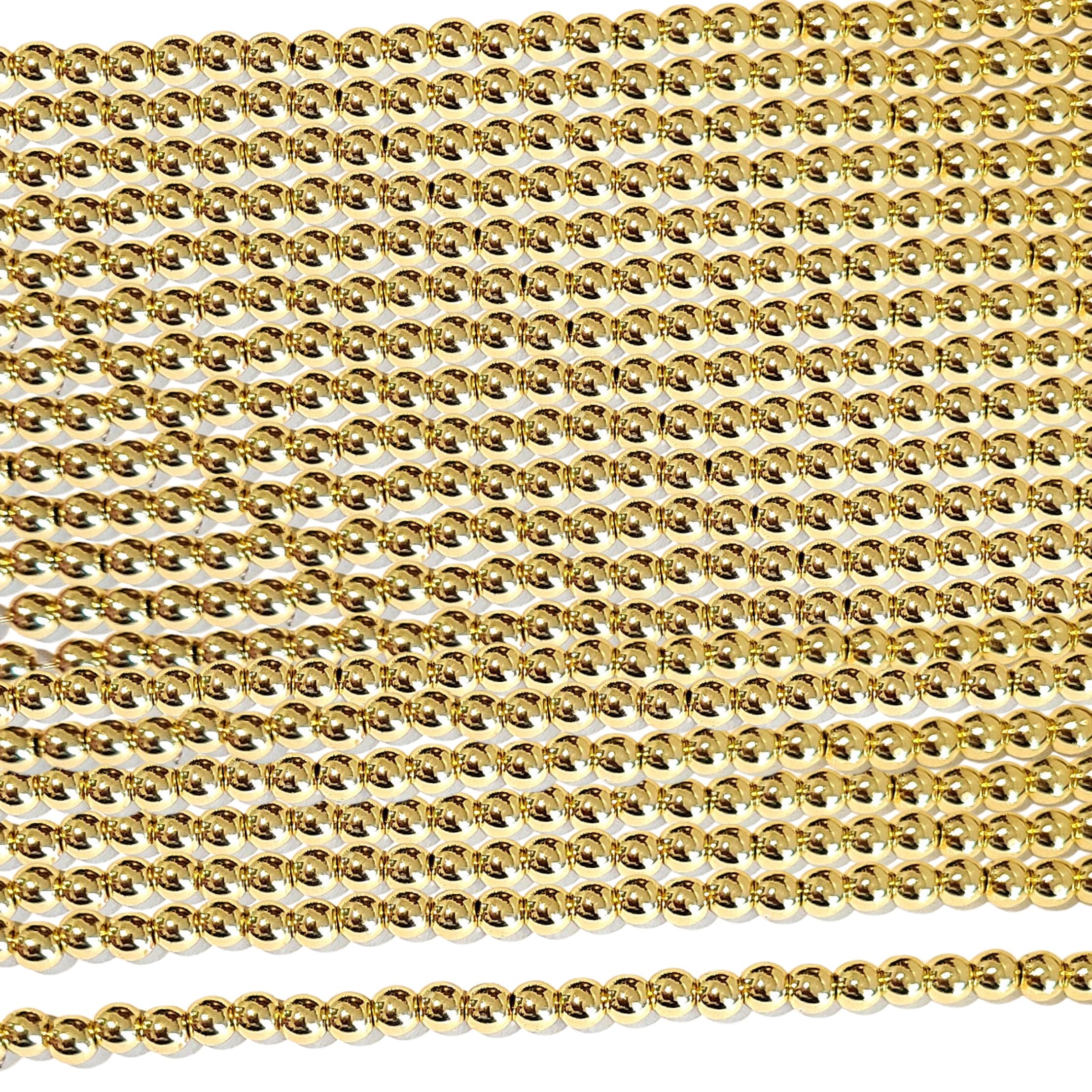 ARTSHOP Waterproof AP8D boules dorées 3mm sachet 30