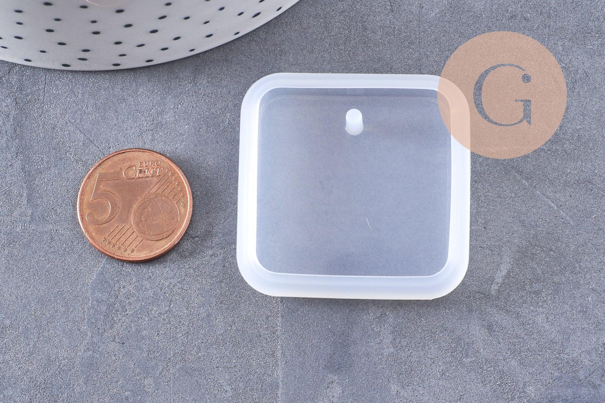 Gingerlily G11299 moule silicone carré pendentif 42mm x1