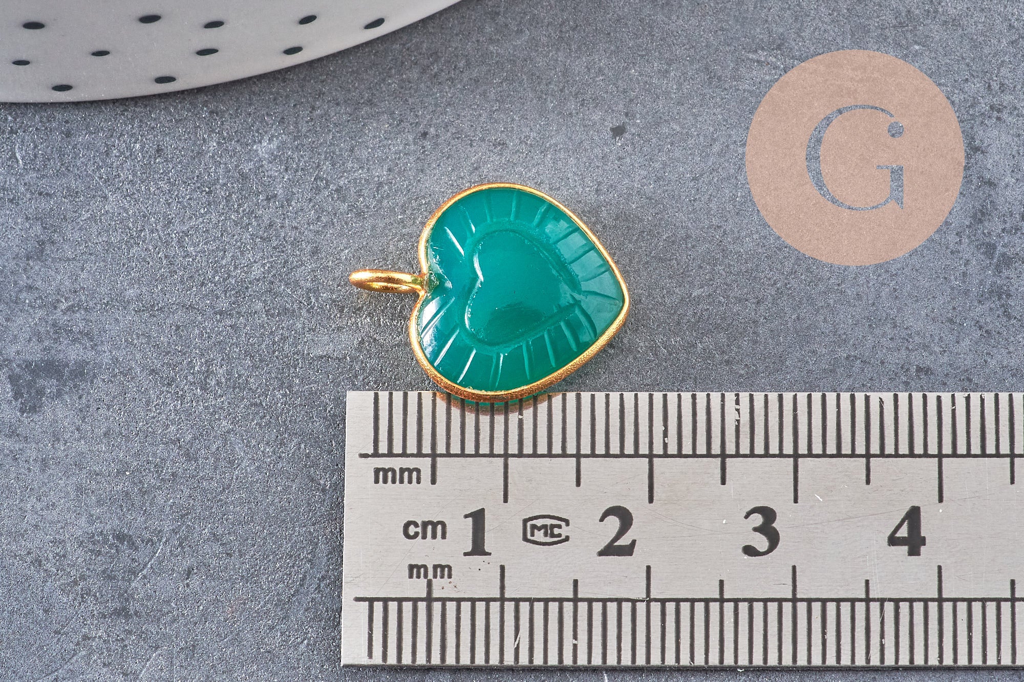 Gingerlily Pendentifs Coeur G10843 pendentif quartz rose 14mm doré
