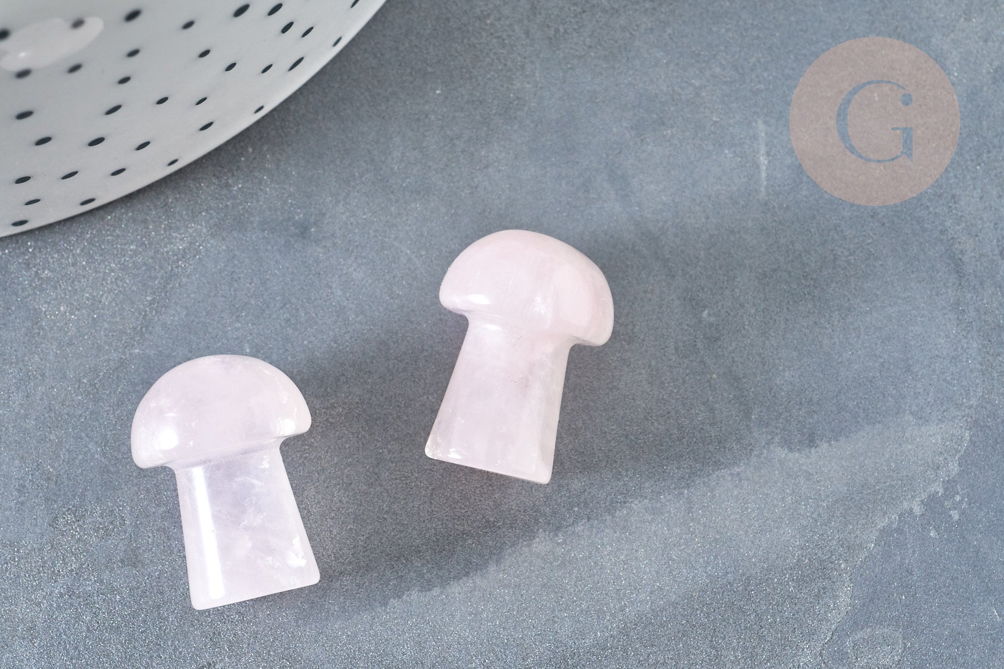 Gingerlily Pierres G7511 Champignon Quartz Rose 21mm x1