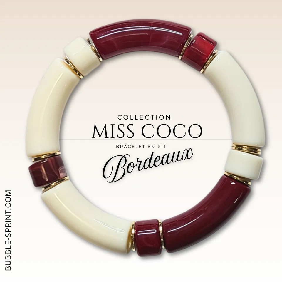 Artshop Miss Coco kit bracelet Bordeaux acrylique
