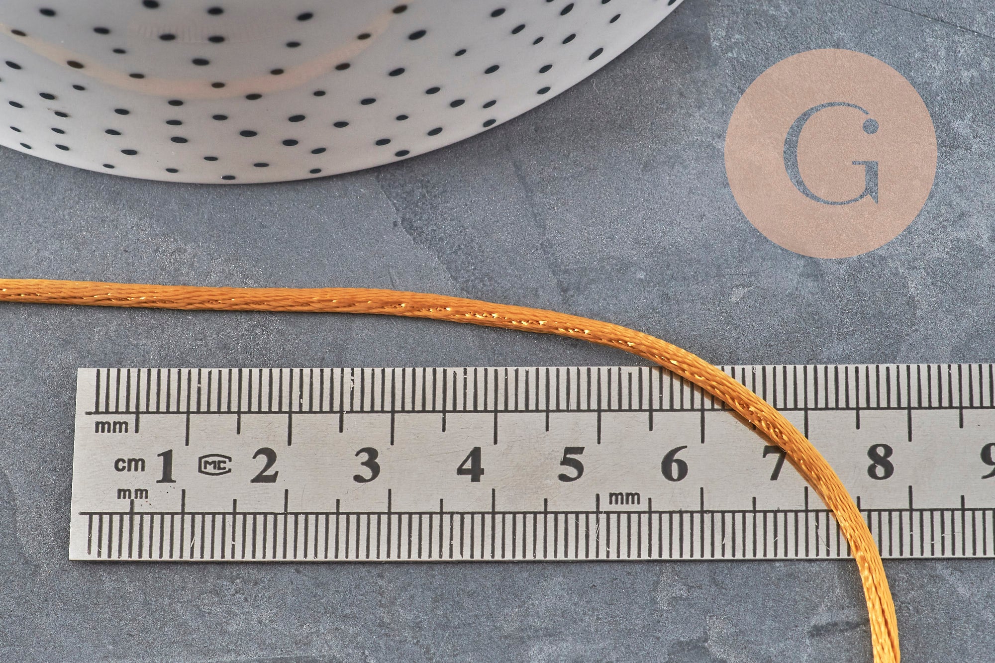 Gingerlily Cordons G11222 cordon satiné doré clair 2mm 5m