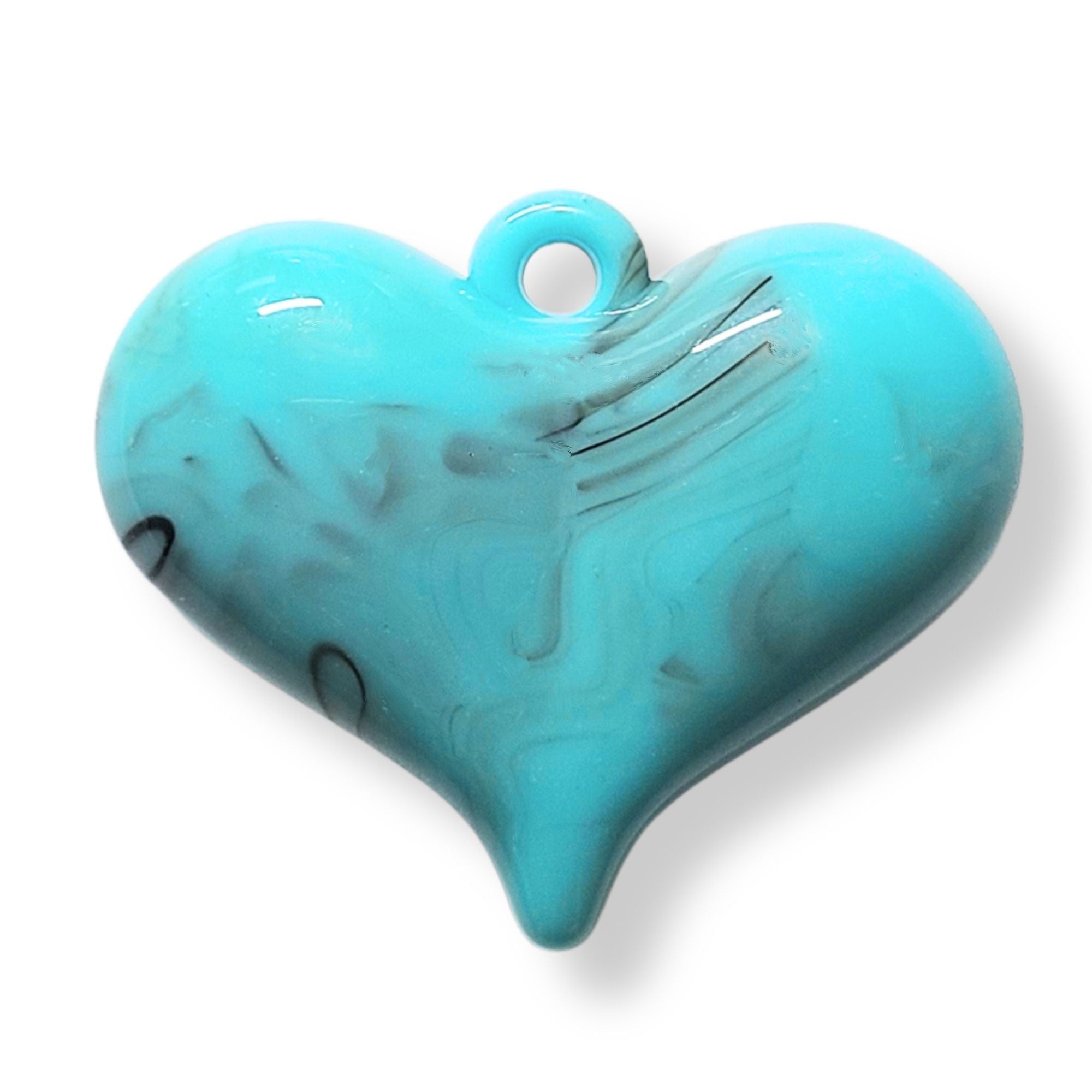 ARTSHOP HeartLine 17 Cœur Maxi perle turquoise marbré x1