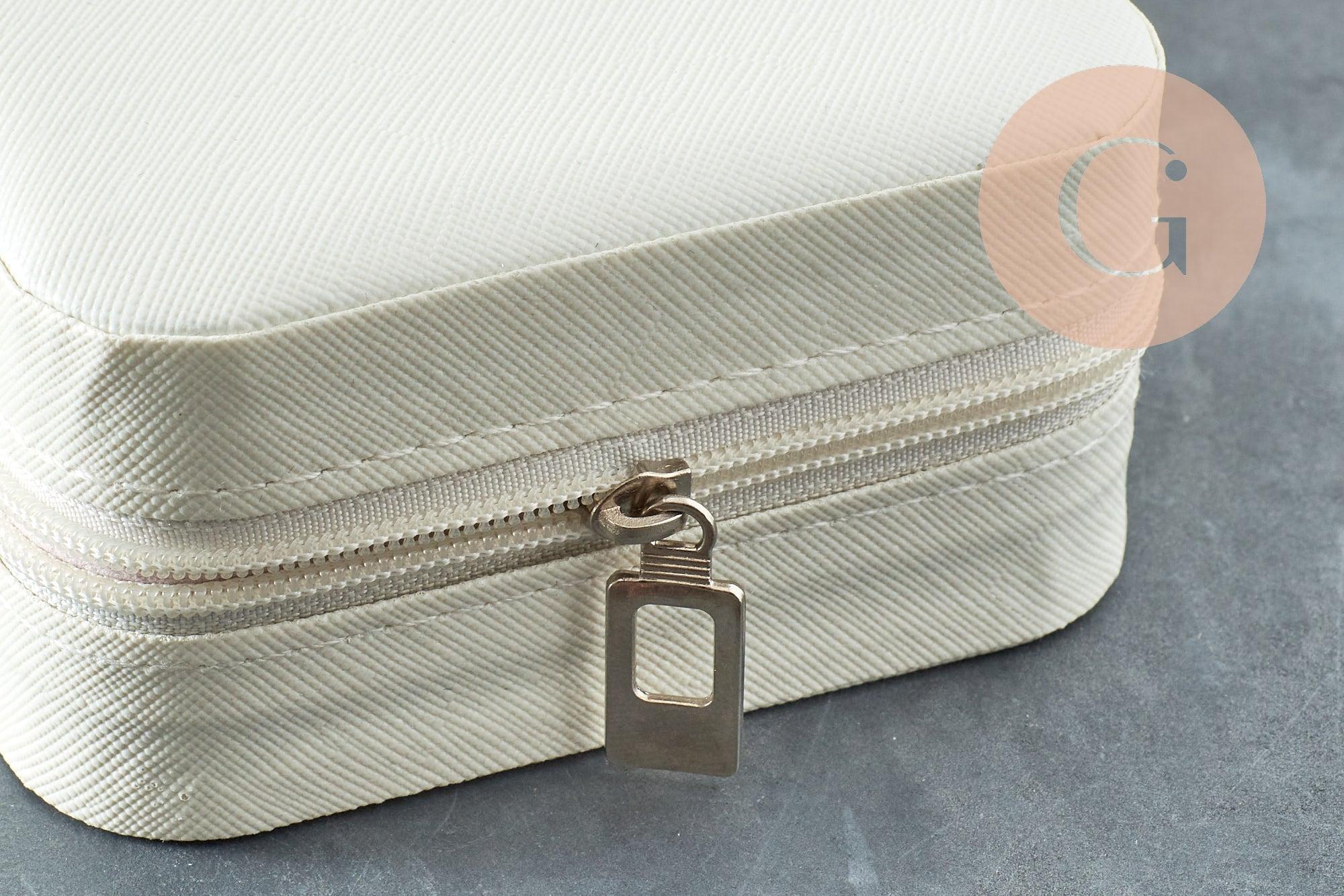 Gingerlily Perles Boîte G9473 boîte bijoux cuir beige 10cm x1