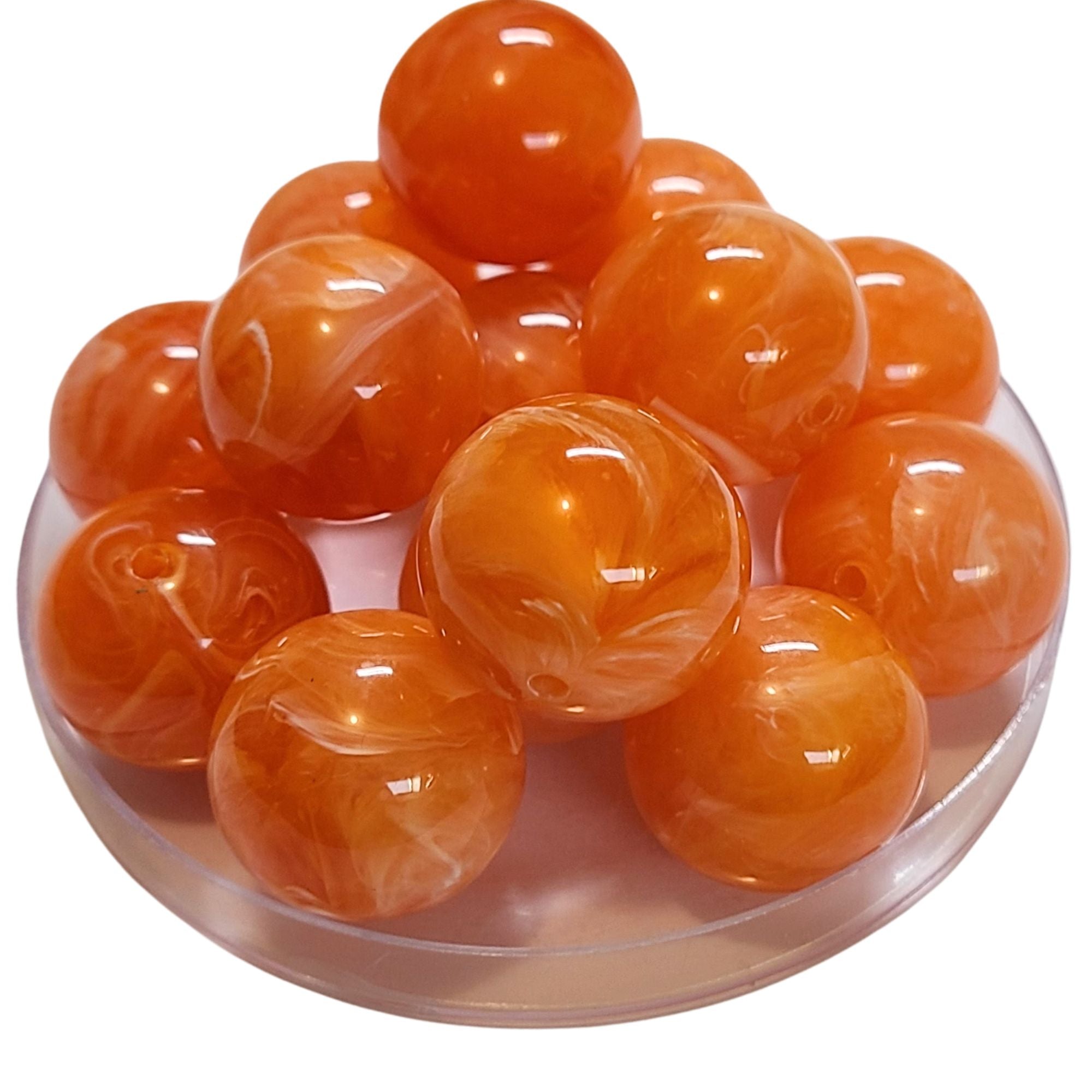 ARTSHOP Boules 24MM 241 perle orange marbré 24mm x1