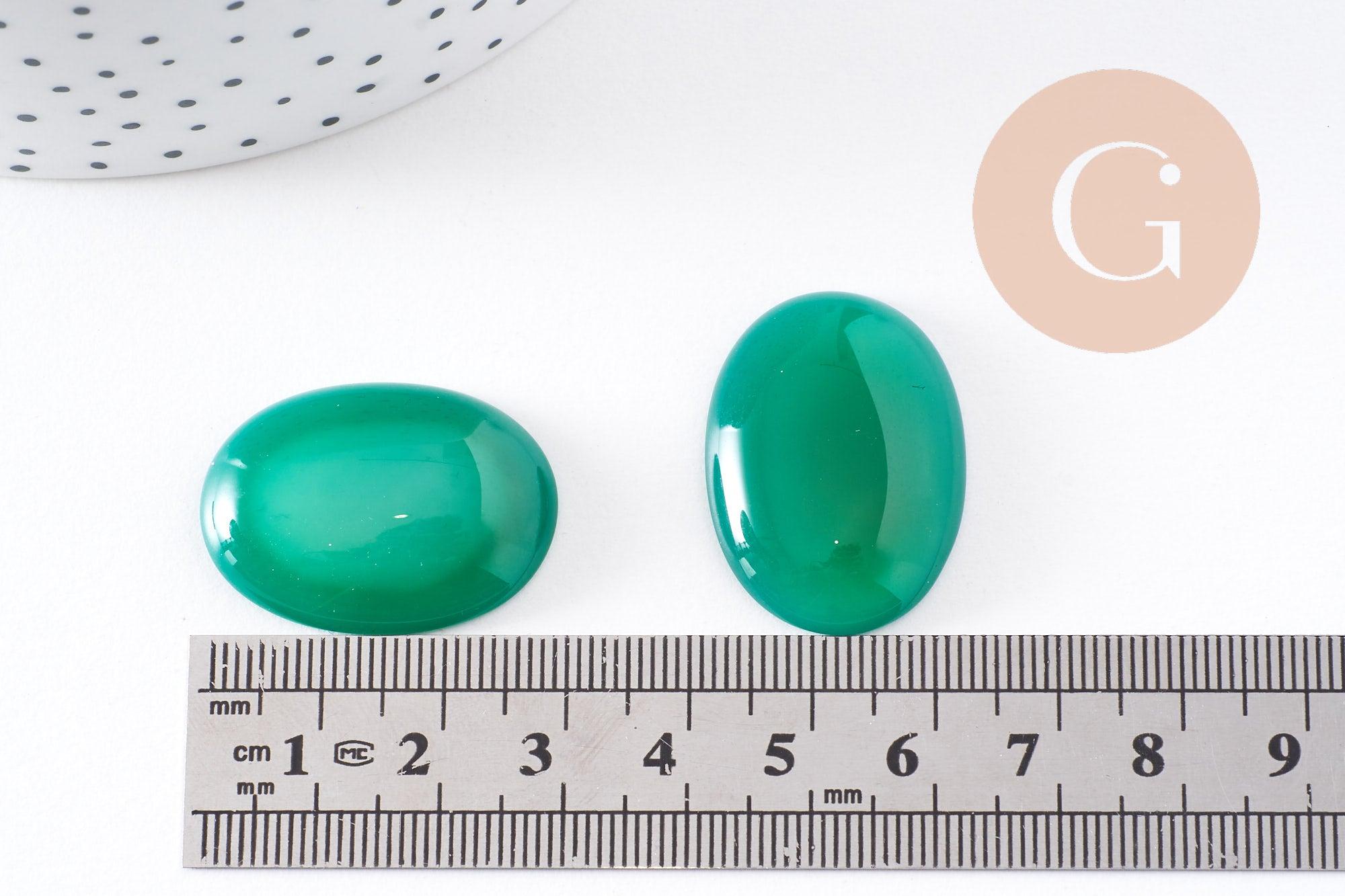 Gingerlily G10211 cabochon agate verte 30x22mm x1
