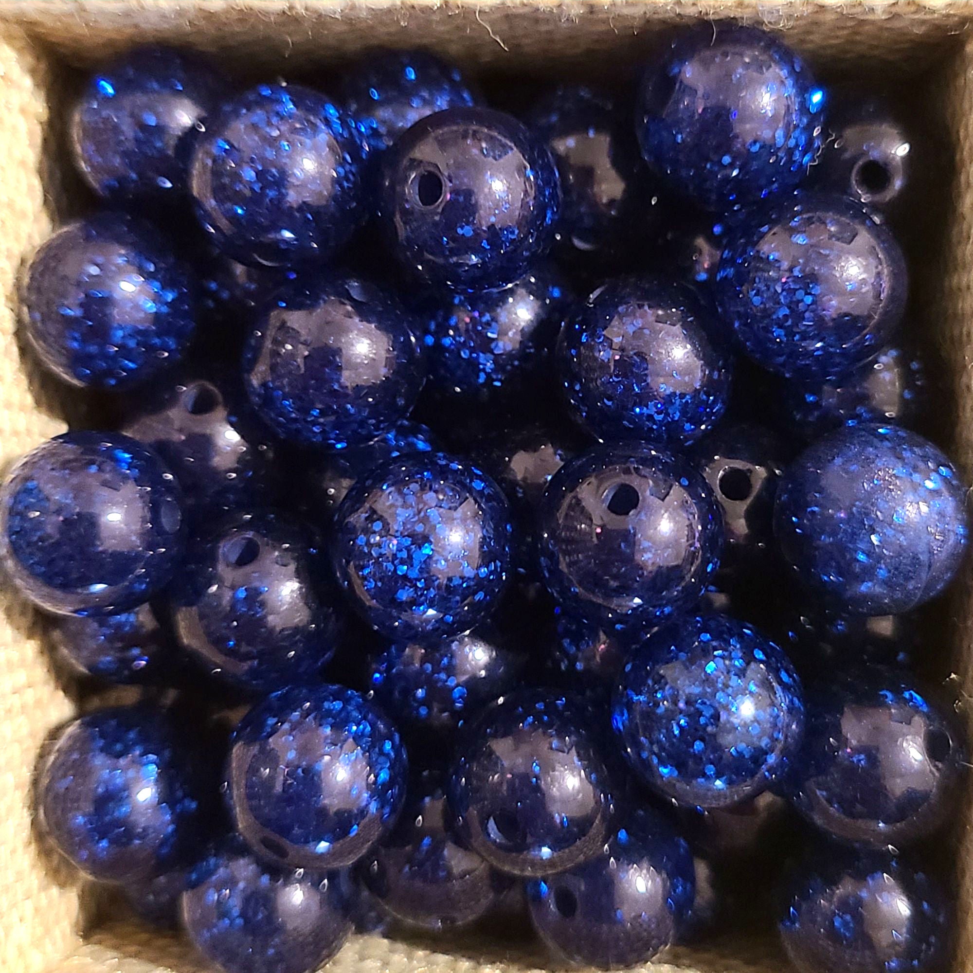 ARTSHOP 1019 Glitter bleu foncé perles Polaris 10 mm x10