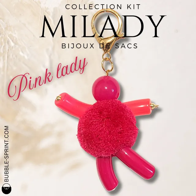 ARTSHOP Milady 9 Lady Pink kit bijou de sac pompon rose