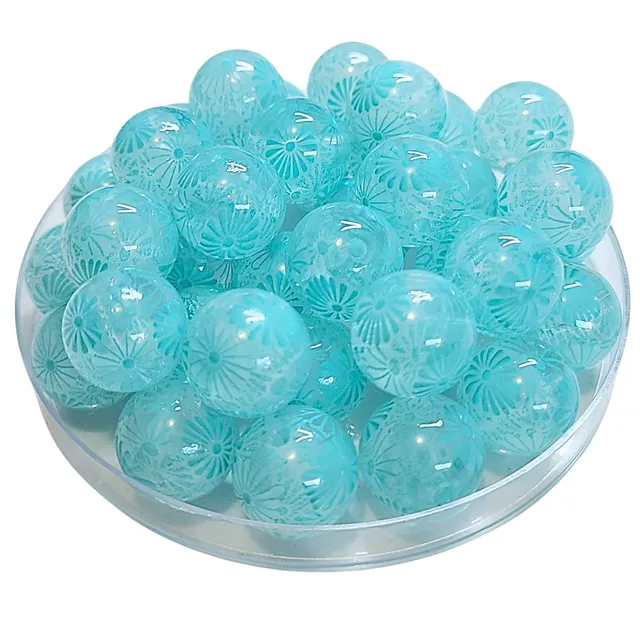 ARTSHOP Boules 16MM 332 perle turquoise fleur 16mm x1