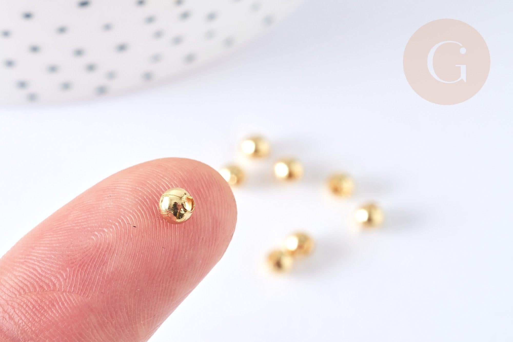 Gingerlily G5254 perles intercalaires laiton doré 4mm x100 sablées