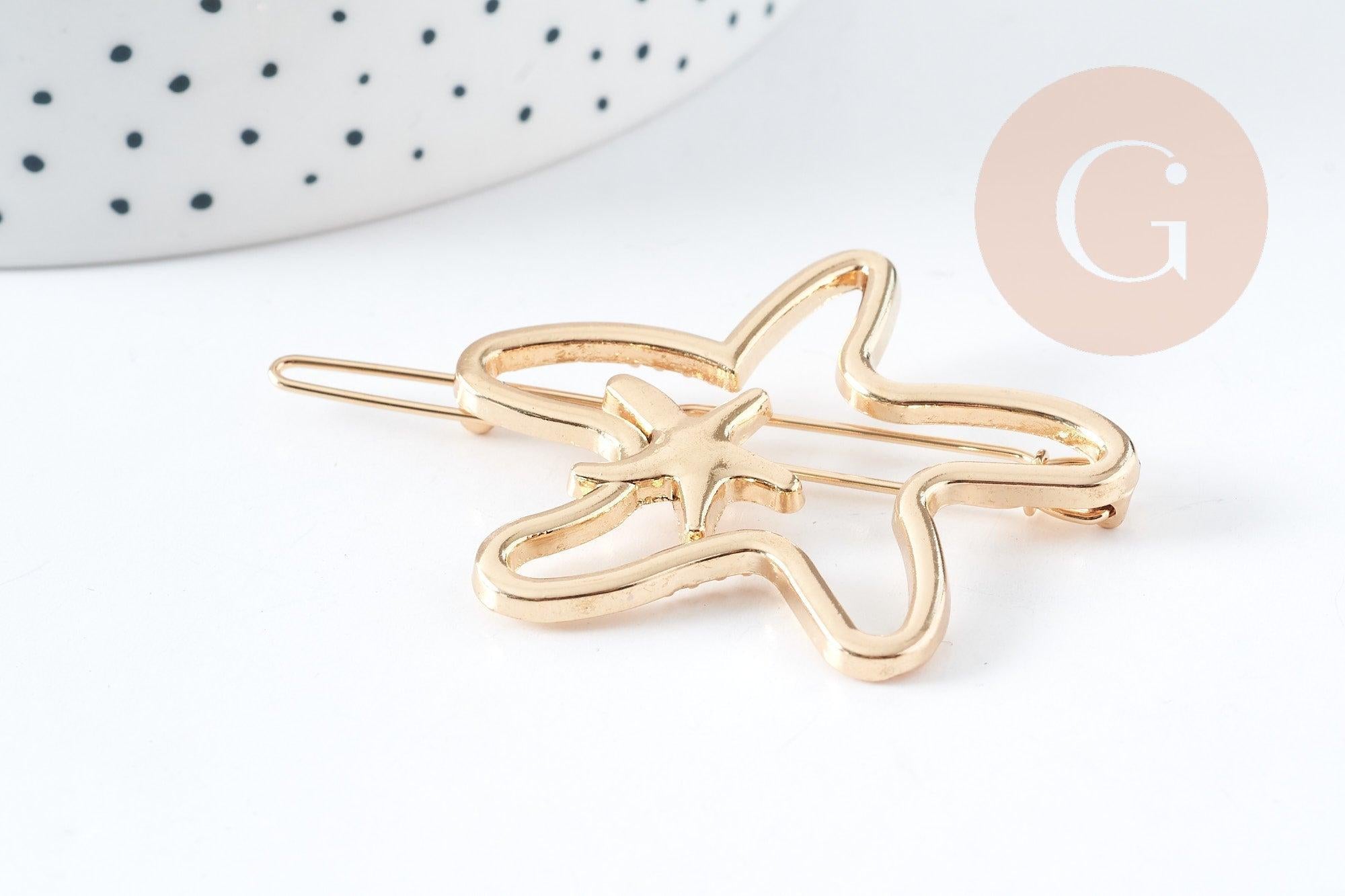 Gingerlily Accessoires Support barrette G9097 étoiles dorée 48mm x1