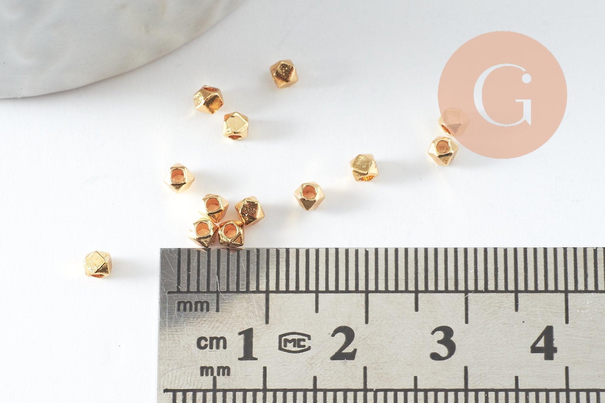 Gingerlily perles intercalaires zamac doré 2.5mm x50