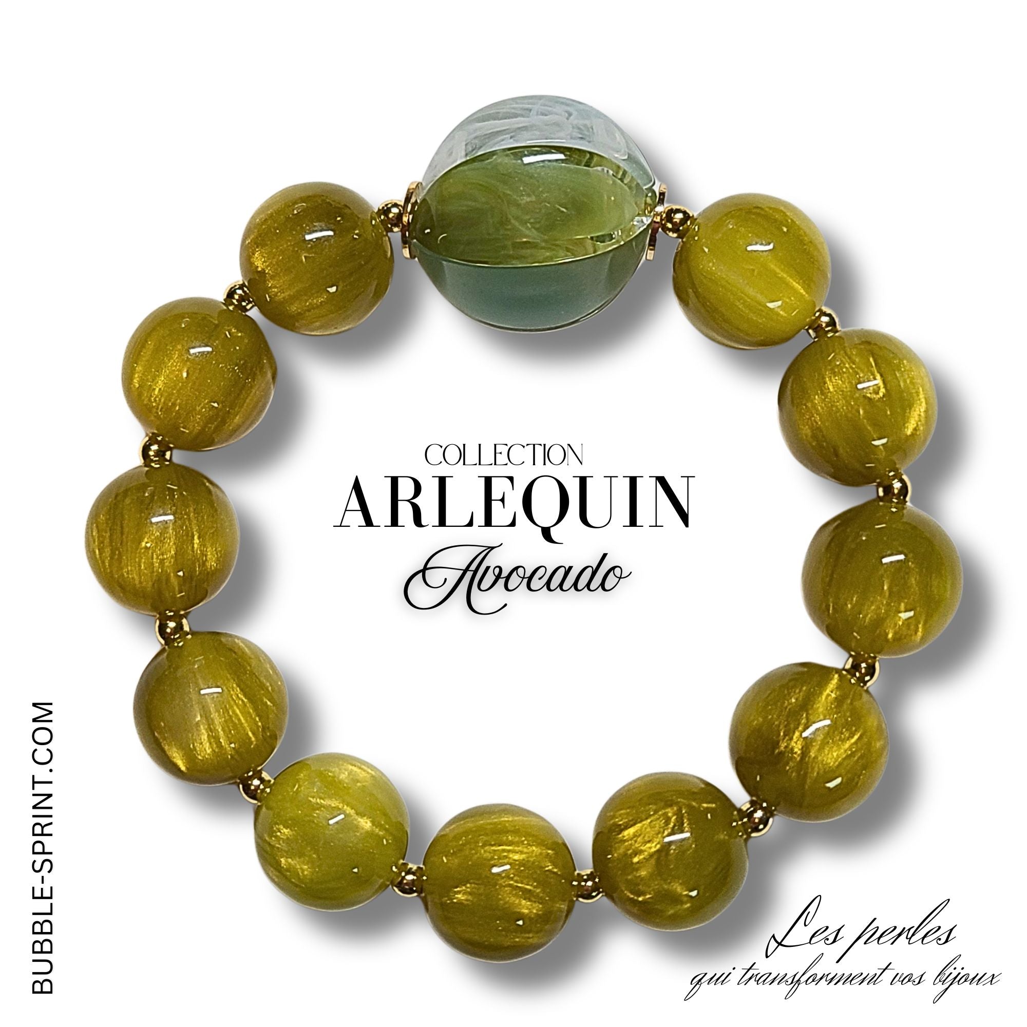 ARTSHOP Arlequin Avocado kit bracelet élastique complet