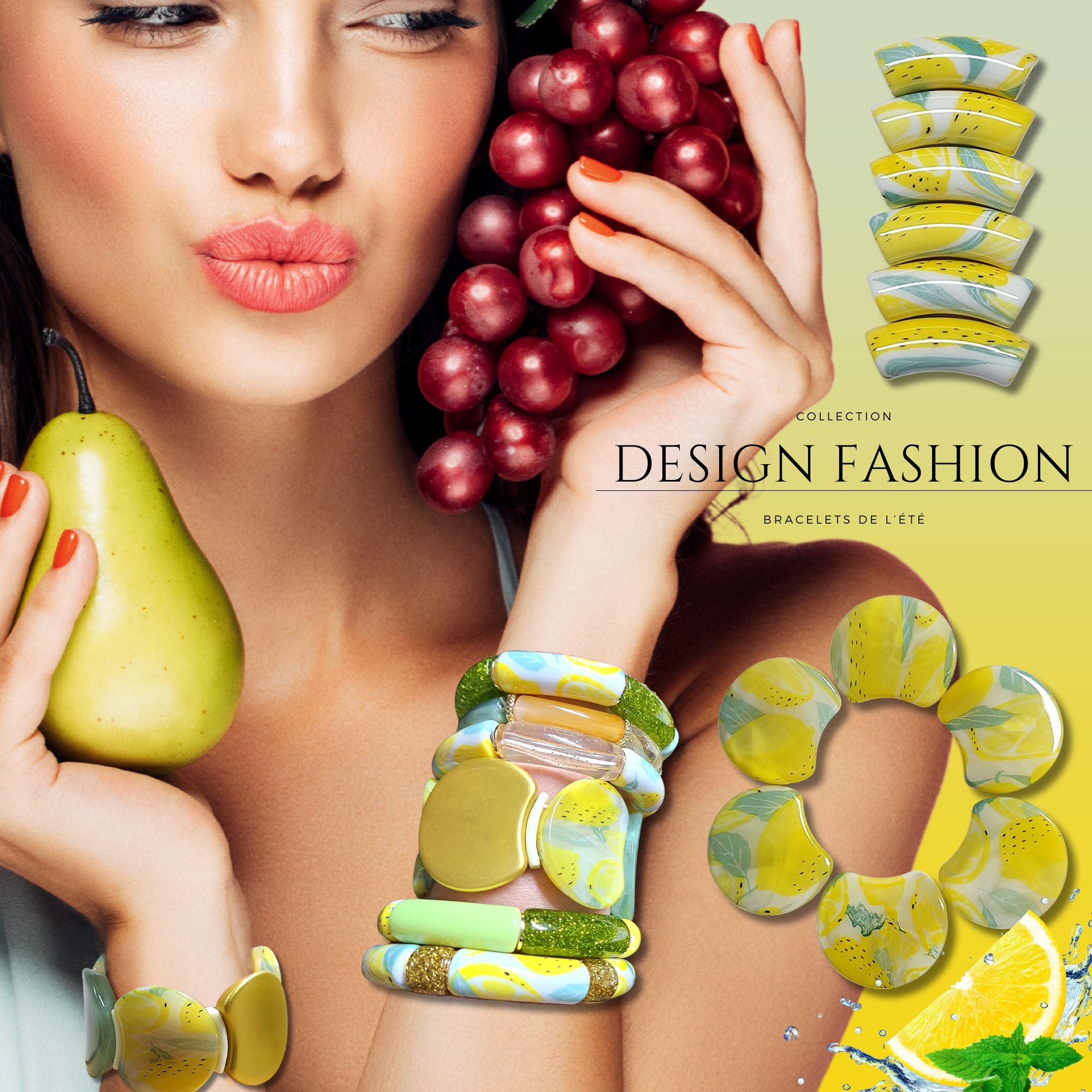 ARTSHOP 1030 tubes design citron 12mm jaune x1