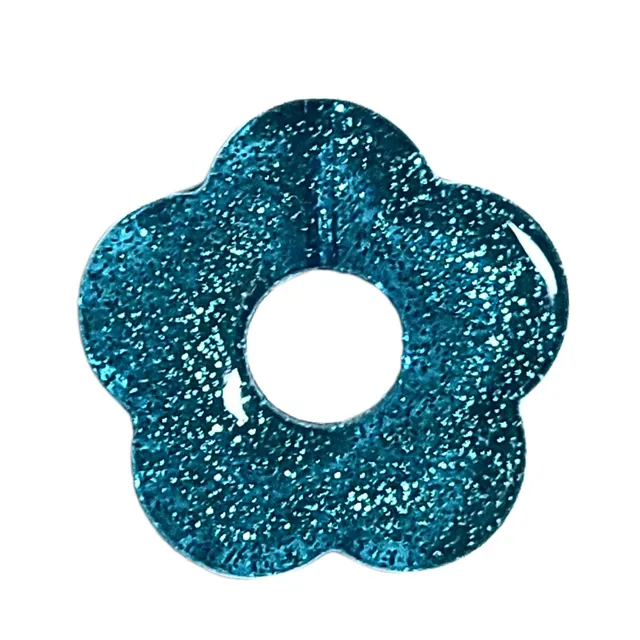 ARTSHOP Flower Power Capucine Glitter turquoise fleur 27mm