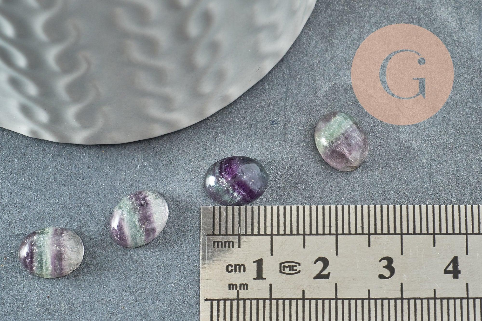 Gingerlily Cabochon ovale fluorite naturelle 10,5x8mm x1