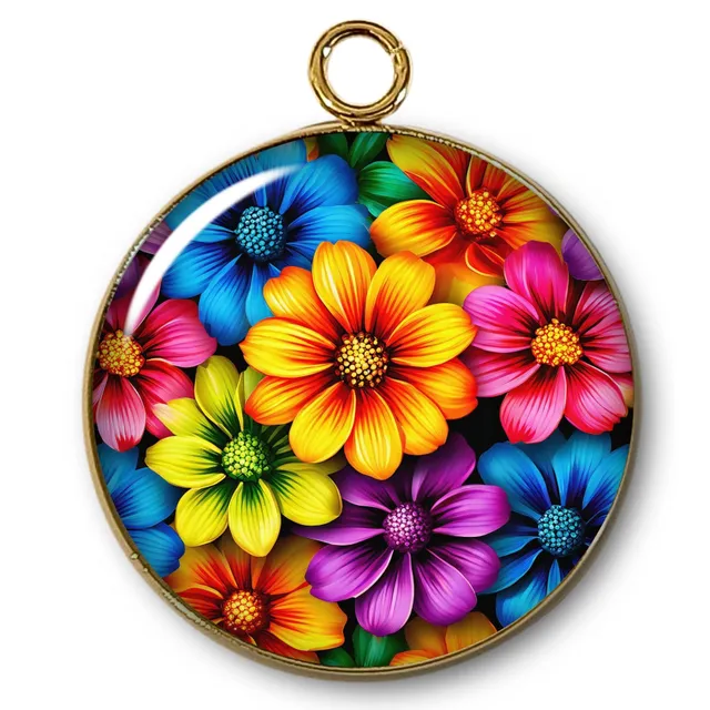 ARTSHOP Pendentifs 58 pendentif Intemporel fleurs 31MM x1