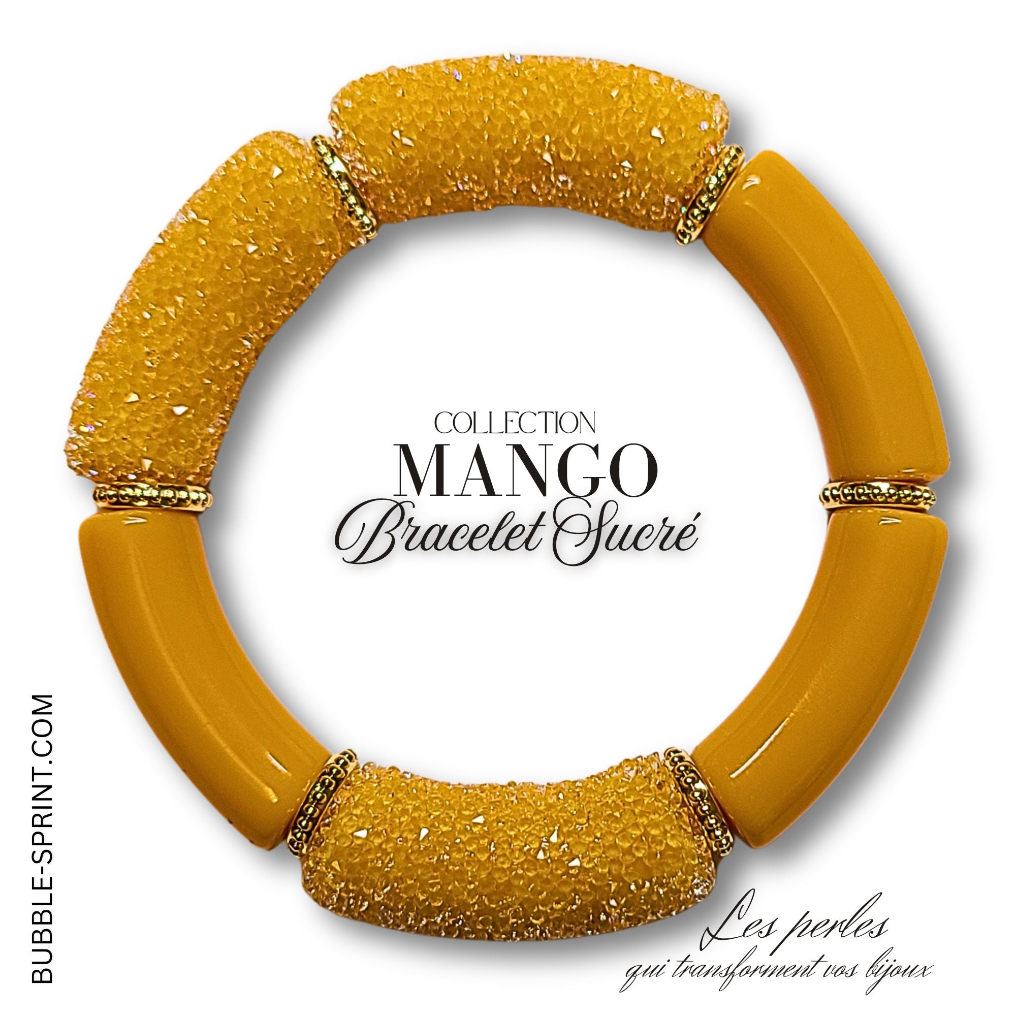 ARTSHOP Tubes Sucrés 434 Mangue 14 mm x1 perle givrée