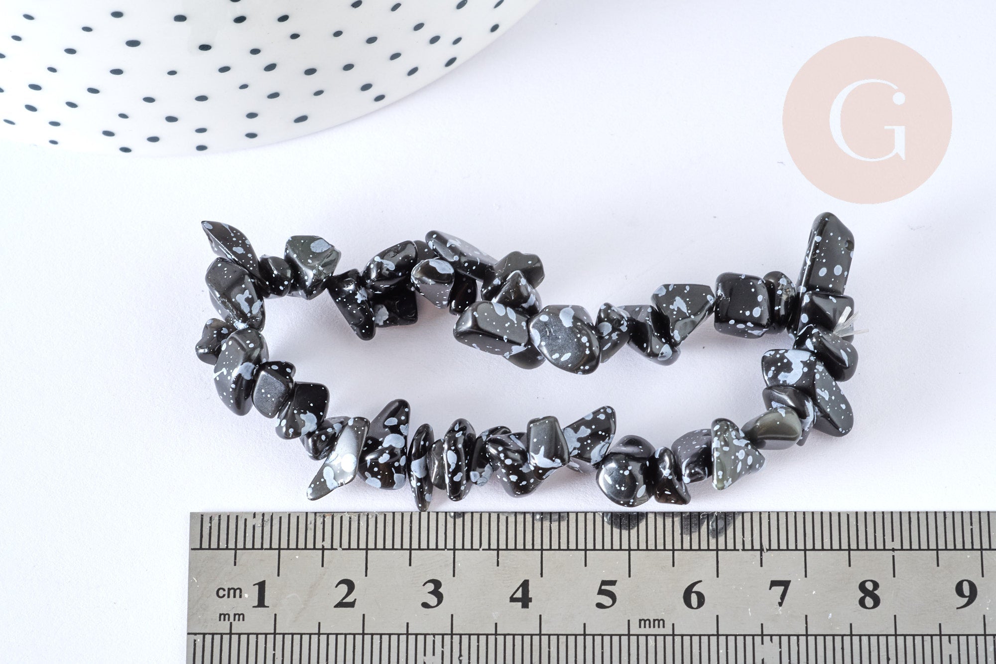 Gingerlily Bracelet élastique obsidienne naturelle 50mm x1 protection