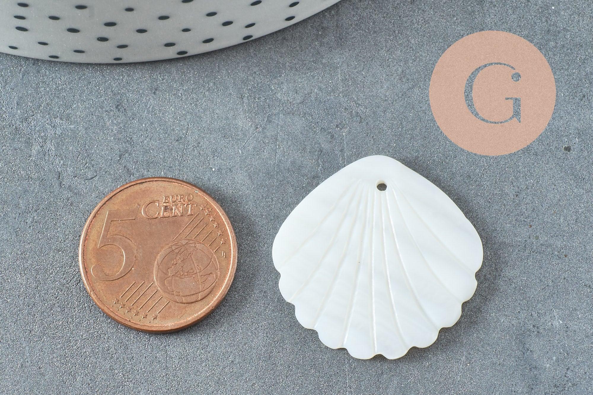 Gingerlily Pendentifs Pendentif coquillage nacre 35mm x2