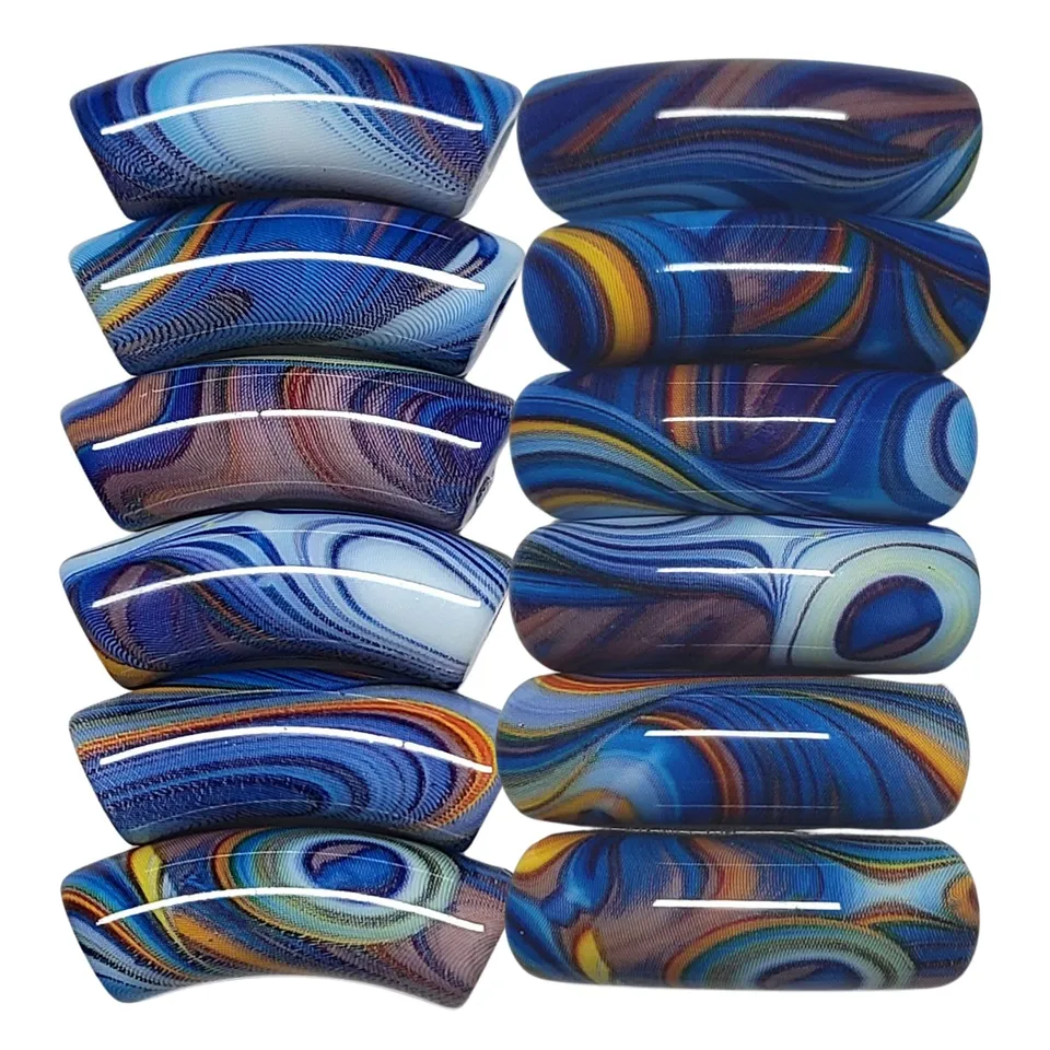 ARTSHOP Tubes DESIGN n°1028 Ondulé tube x1 bleu 12mm