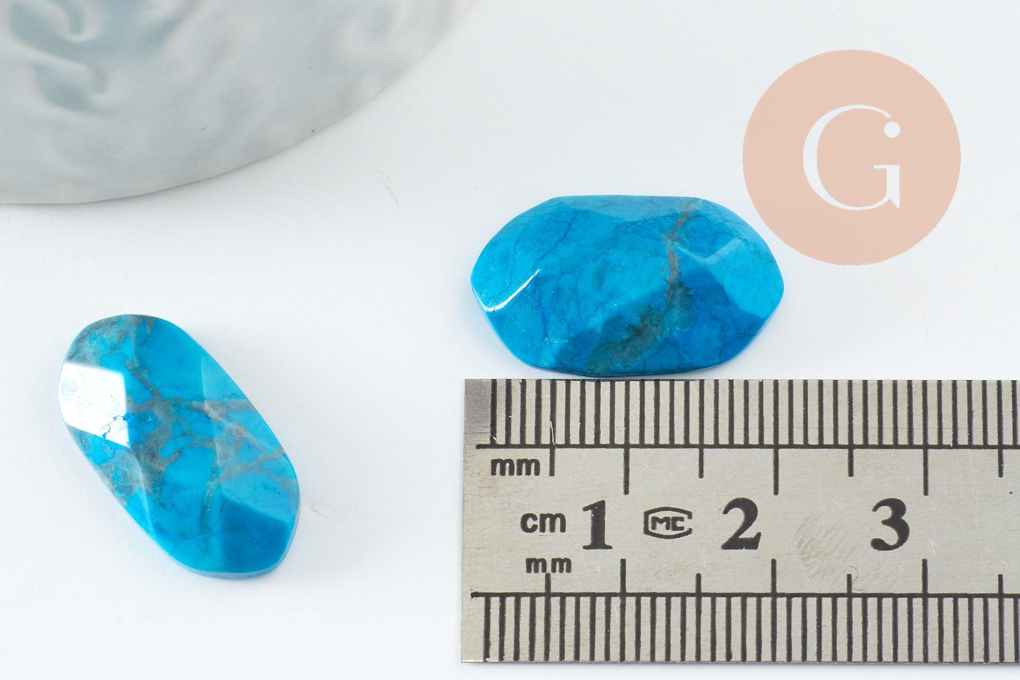 Gingerlily G9963 cabochon howlite turquoise rectangle 21.5mm