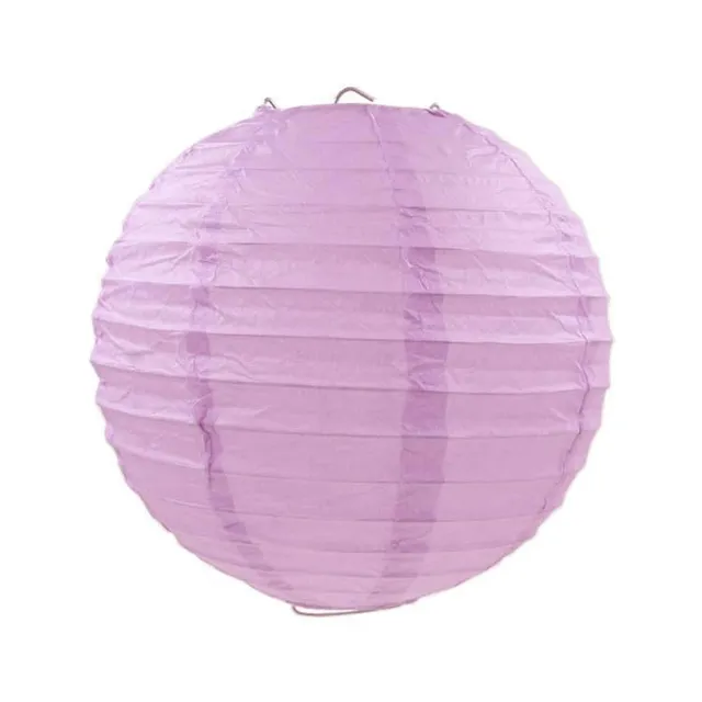 Abat-jour papier violet clair boule ronde 30cm G058