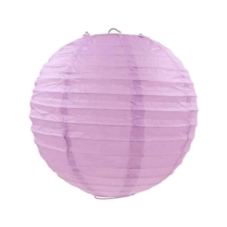 Abat-jour papier violet clair boule ronde 30cm G058