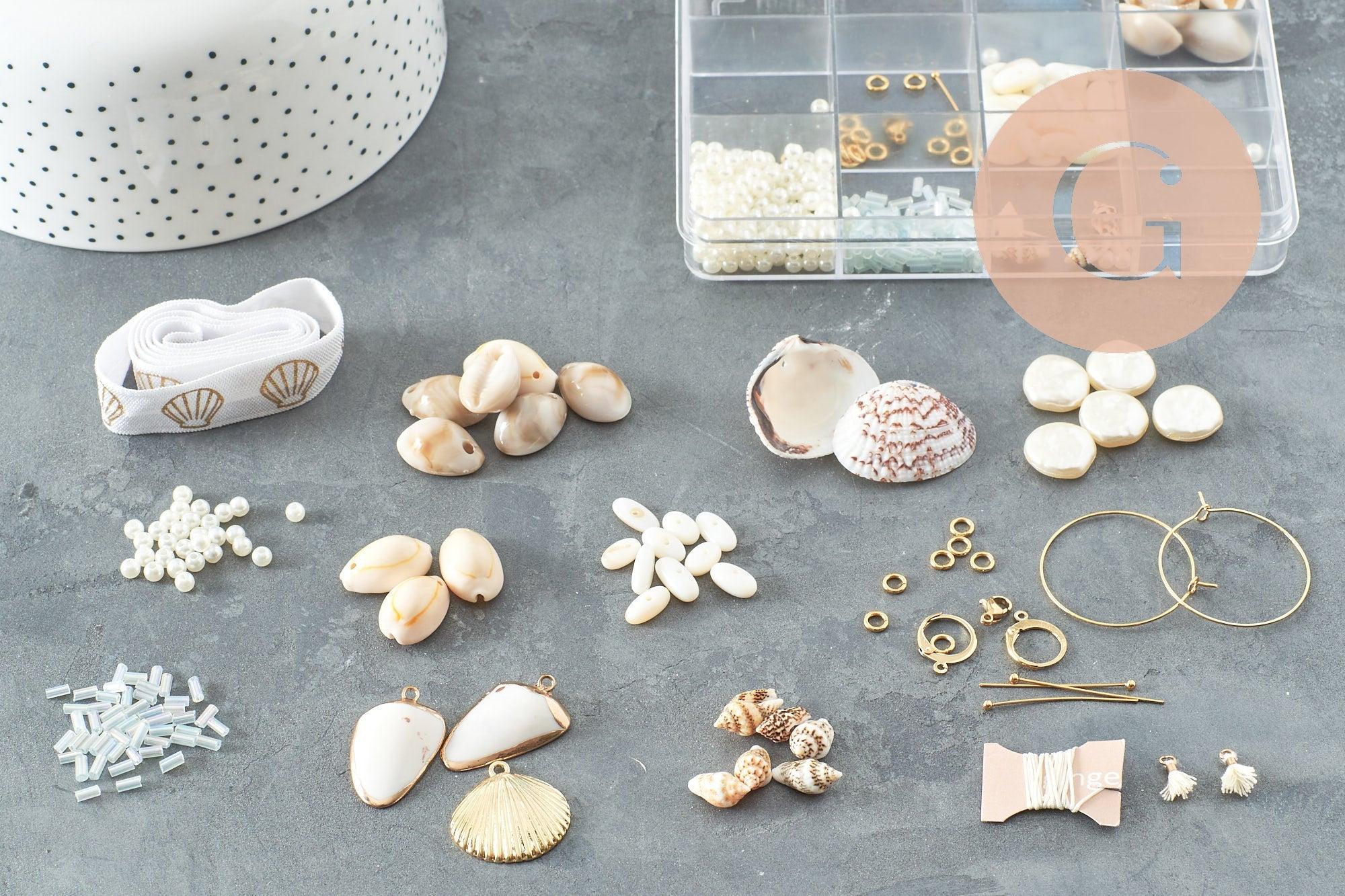 Gingerlily Nacre G11303 kit bijoux coquillage blanc x1