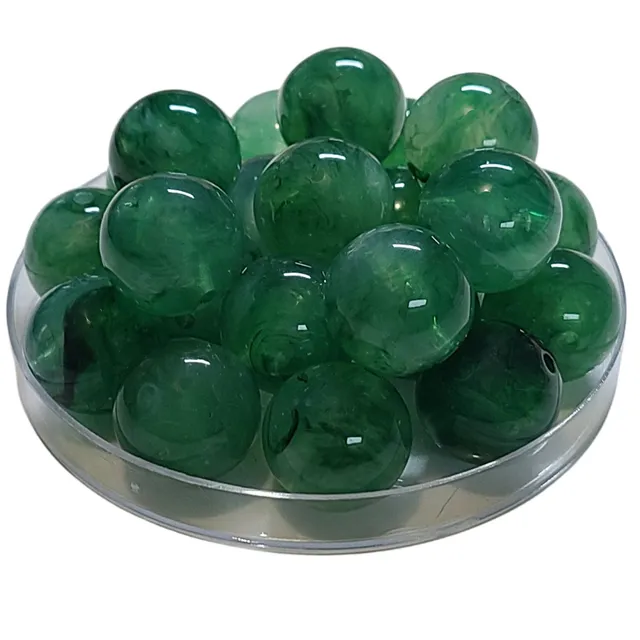 ARTSHOP Boules 20MM 374 Vert Gazon marbré x1 acrylique