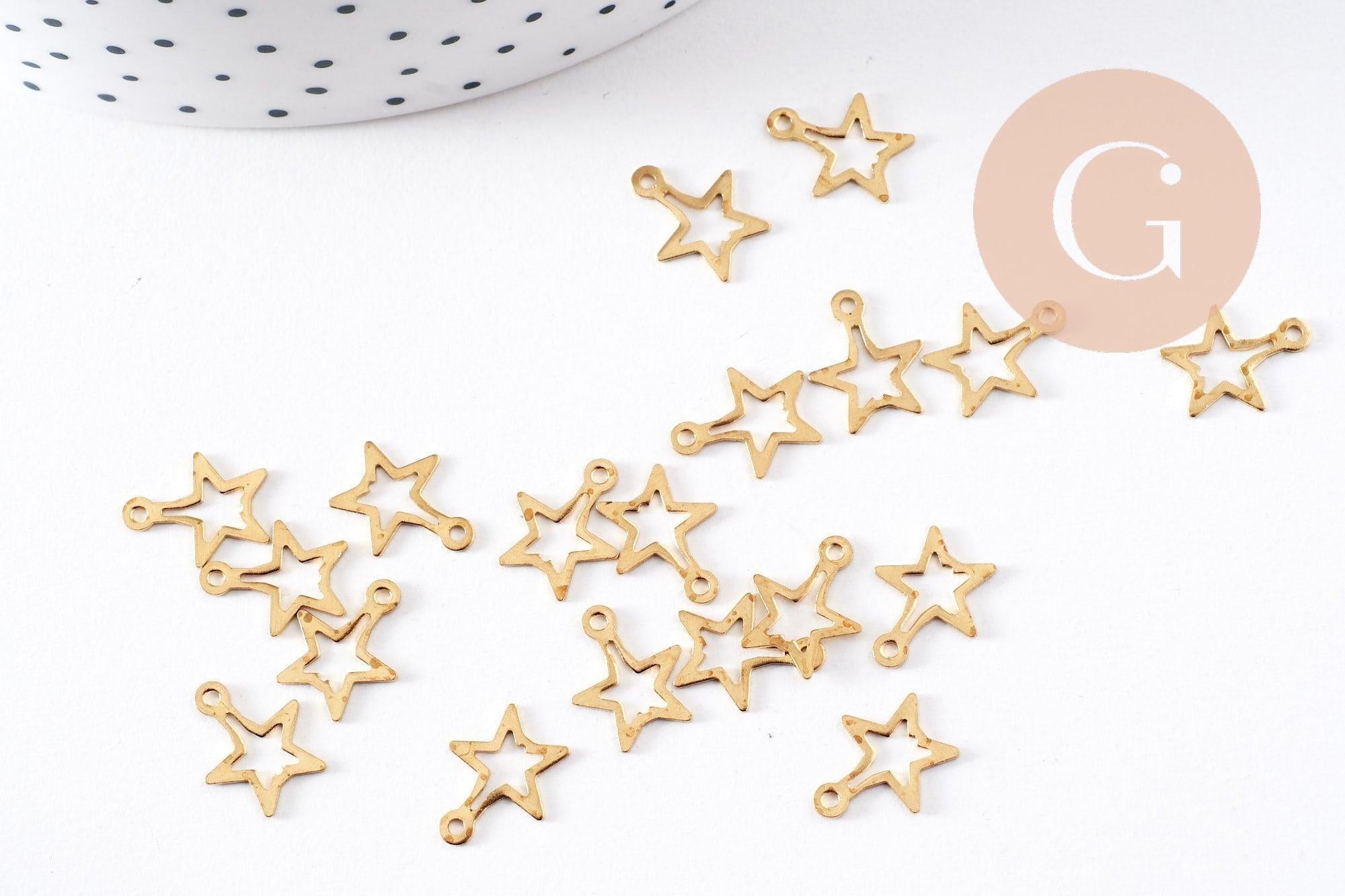 Gingerlily Pendentifs G10145 breloque étoile laiton 12mm x5